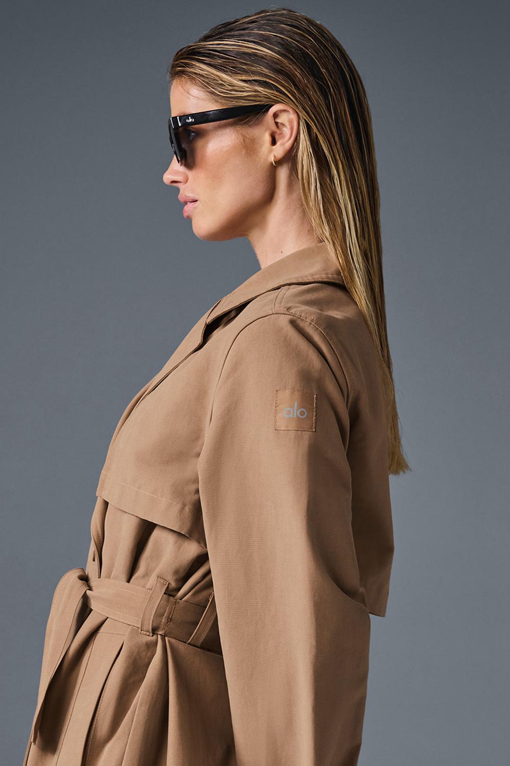 Alo Yoga Prime Donna Trench Toasted Almond | Italia  OQY-389106