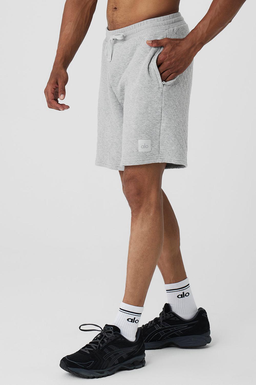 Alo Yoga Quilted Stadium Uomo Short Grigie | Italia  PJW-214037