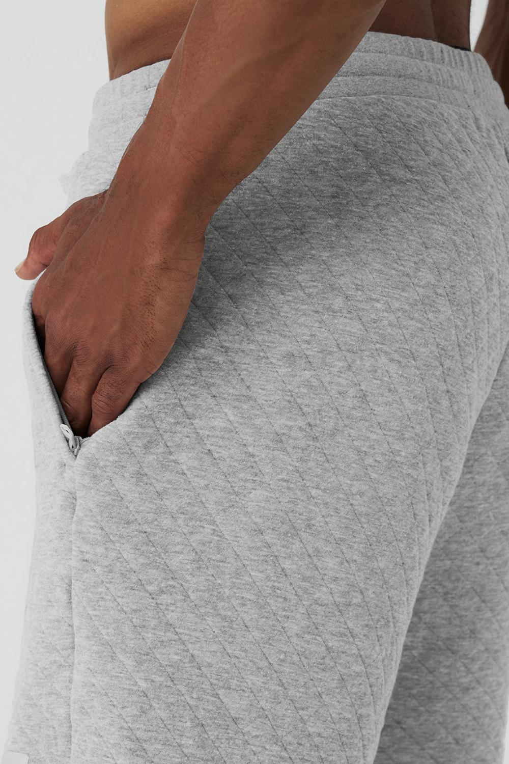 Alo Yoga Quilted Stadium Uomo Short Grigie | Italia  PJW-214037