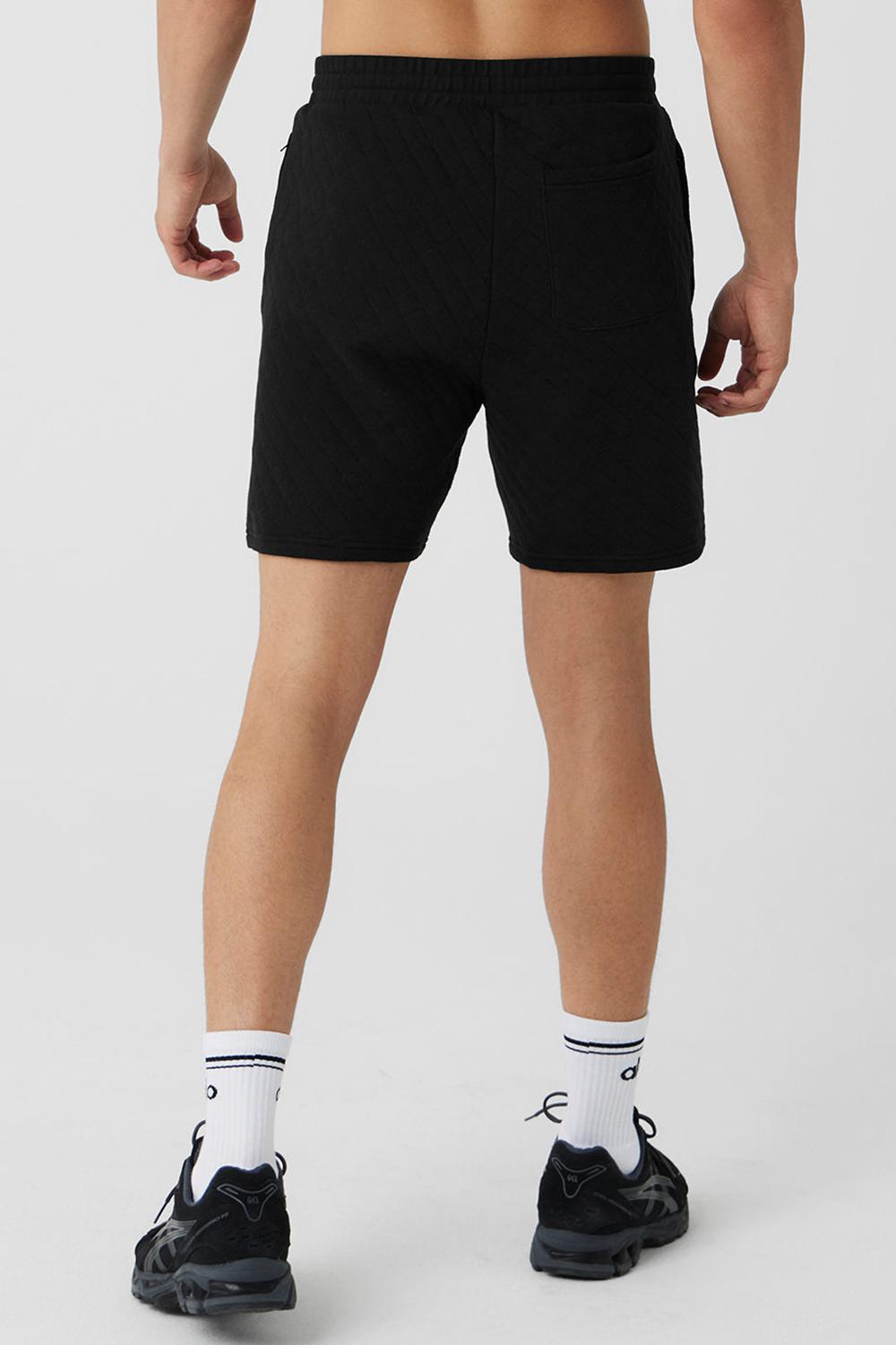 Alo Yoga Quilted Stadium Uomo Short Nere | Italia  OSA-705643