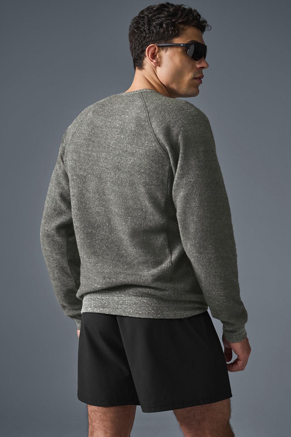 Alo Yoga Relaxed Crew Neck Uomo Felpa Grigie | Italia  ELB-018427