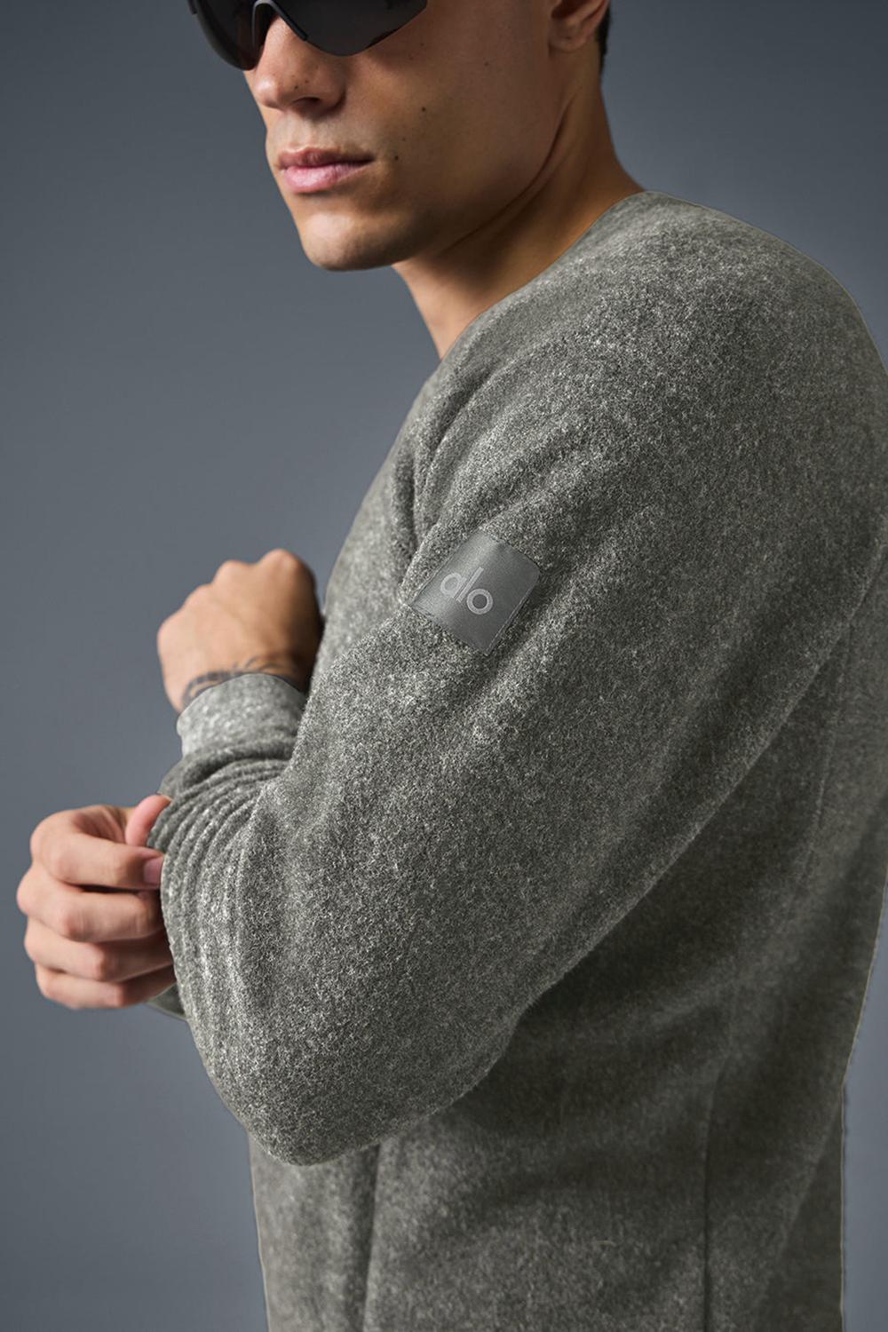 Alo Yoga Relaxed Crew Neck Uomo Felpa Grigie | Italia  ELB-018427