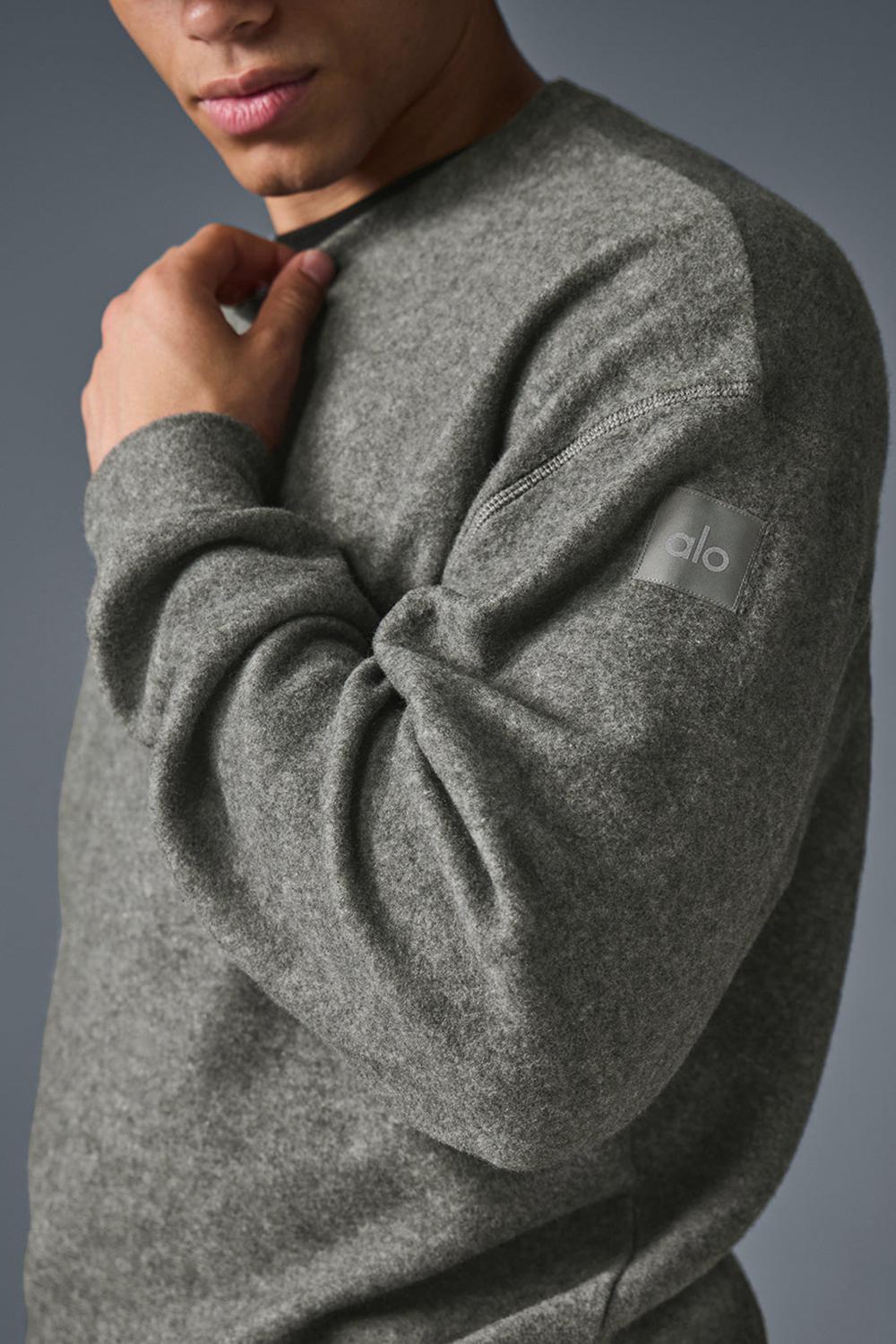 Alo Yoga Relaxed Crew Neck Uomo Felpa Grigie | Italia  ELB-018427
