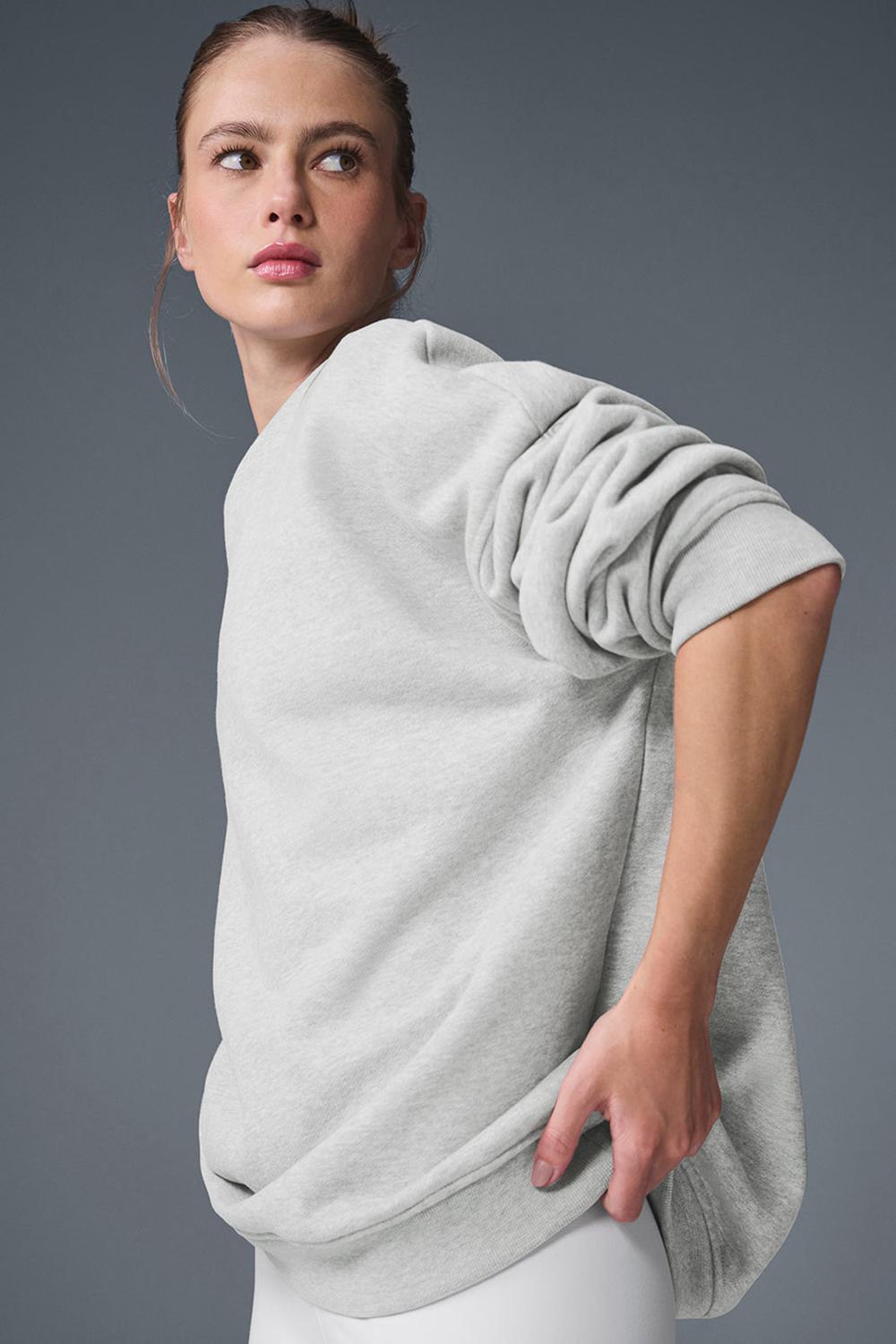 Alo Yoga Renown Heavy Weight Crew Neck Donna Pullover Grigie | Italia  KWM-465930