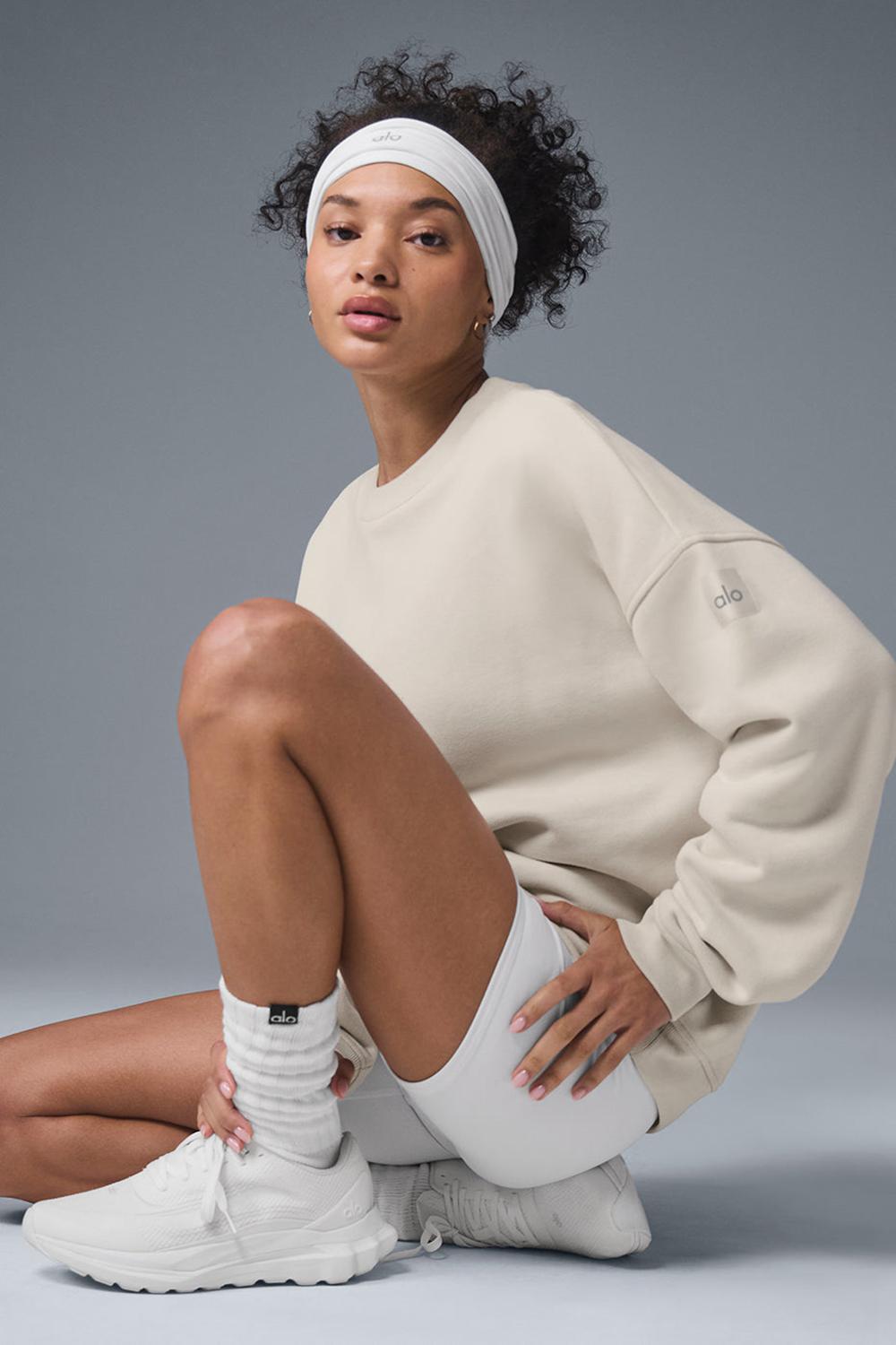 Alo Yoga Renown Heavy Weight Crew Neck Donna Pullover Bone | Italia  NJS-179628