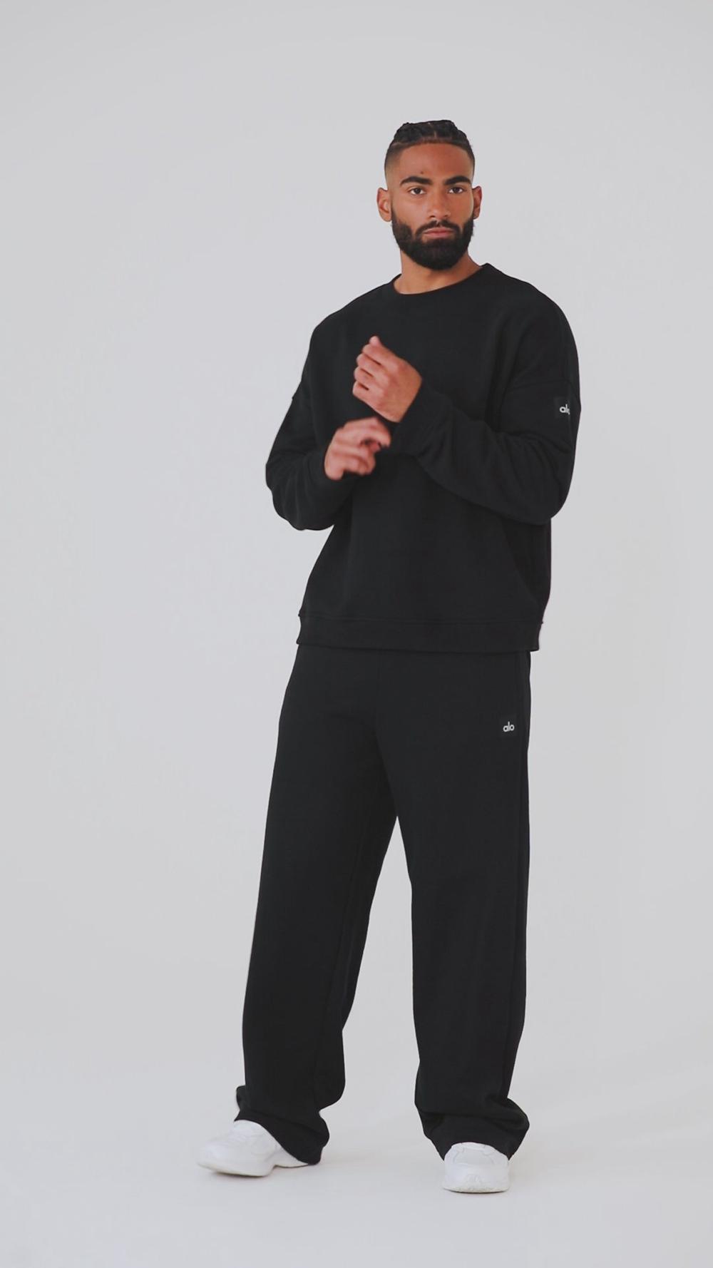 Alo Yoga Renown Heavy Weight Crew Neck Uomo Pullover Verdi | Italia  SGK-753982