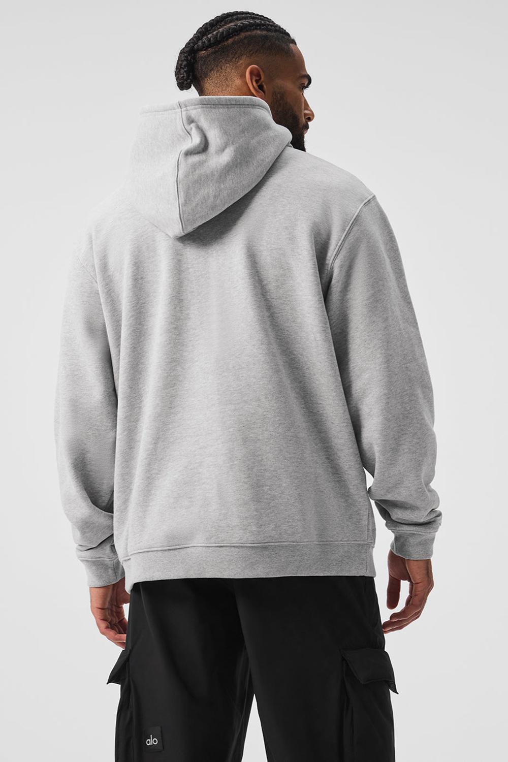 Alo Yoga Renown Heavy Weight Uomo Felpa con Cappuccio Grigie | Italia  UIH-380971