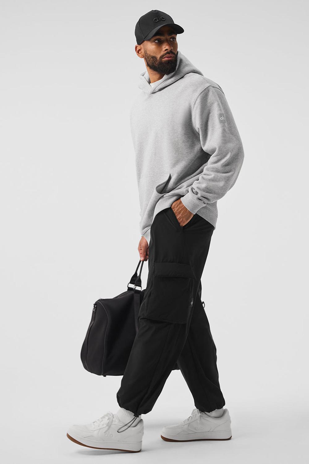 Alo Yoga Renown Heavy Weight Uomo Felpa con Cappuccio Grigie | Italia  UIH-380971