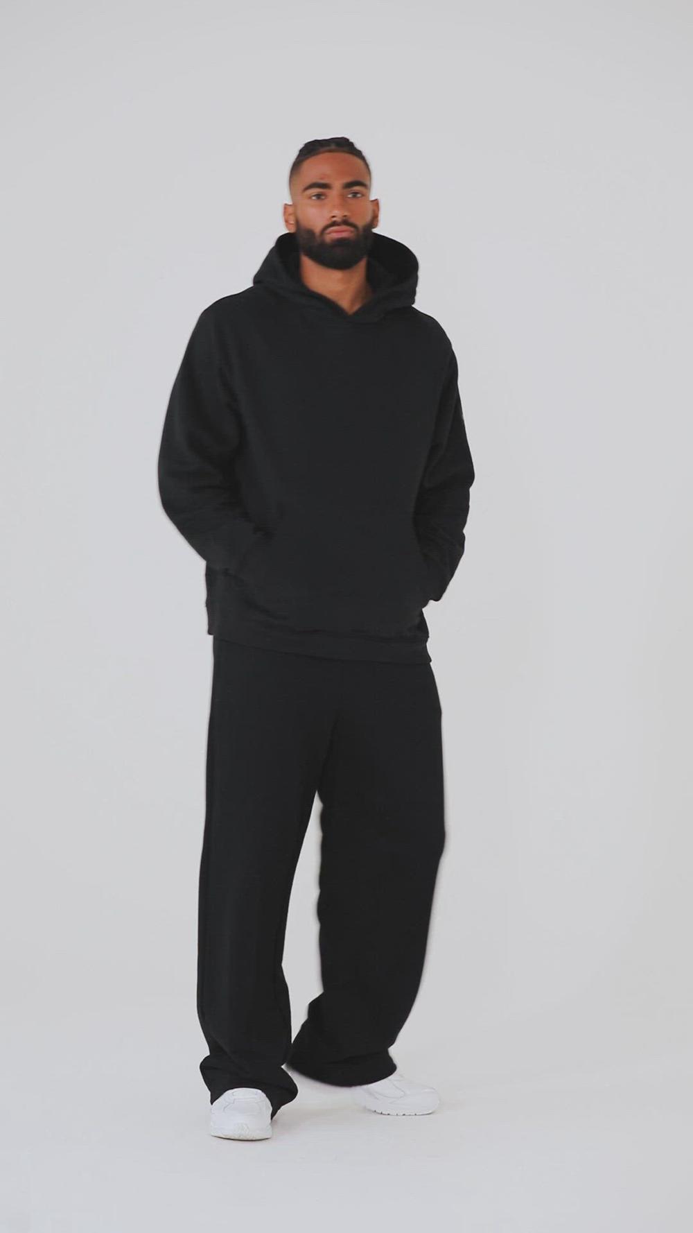 Alo Yoga Renown Heavy Weight Uomo Felpa con Cappuccio Nere | Italia  CNX-804792