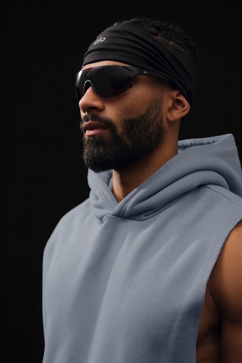 Alo Yoga Renown Sleeveless Uomo Felpa con Cappuccio Grigie | Italia  EAF-083927