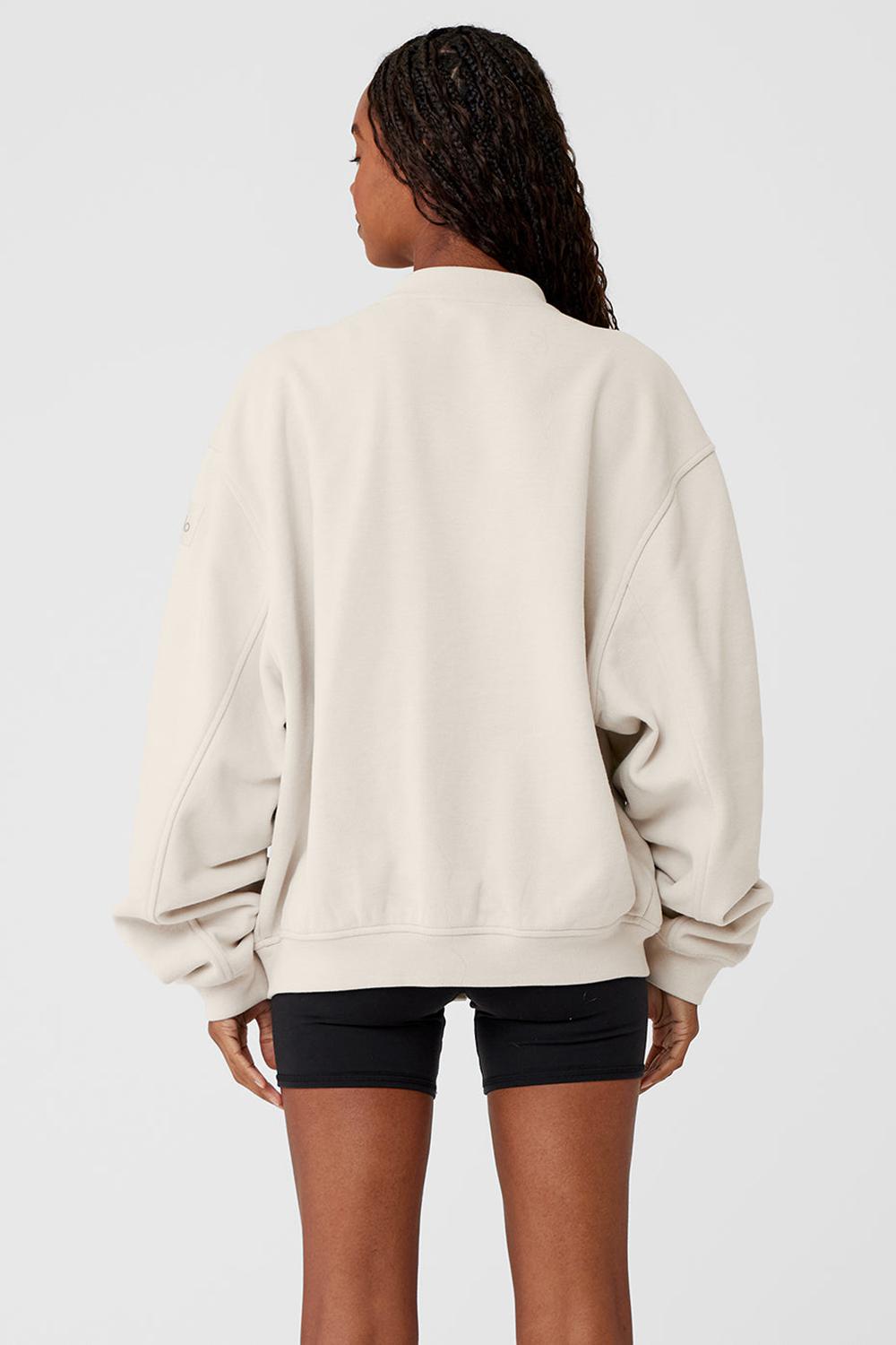 Alo Yoga Renown Varsity Donna Giacca Bone | Italia  ZRE-869345