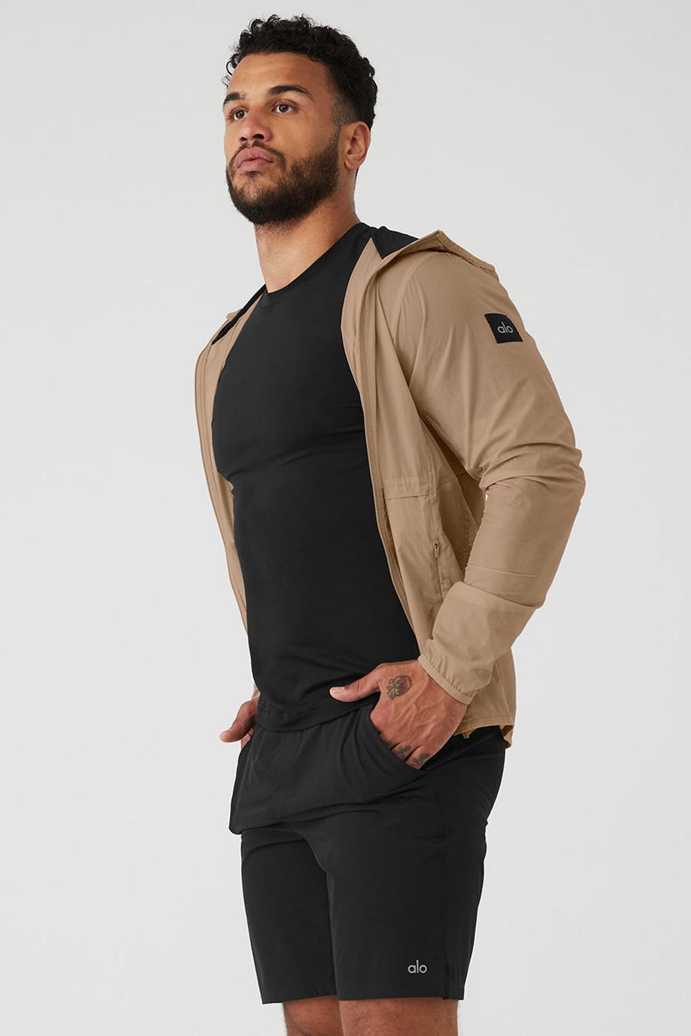 Alo Yoga Repeat Running Uomo Giacca Gravel | Italia  UOT-367281