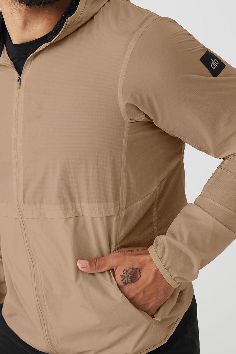 Alo Yoga Repeat Running Uomo Giacca Gravel | Italia  UOT-367281