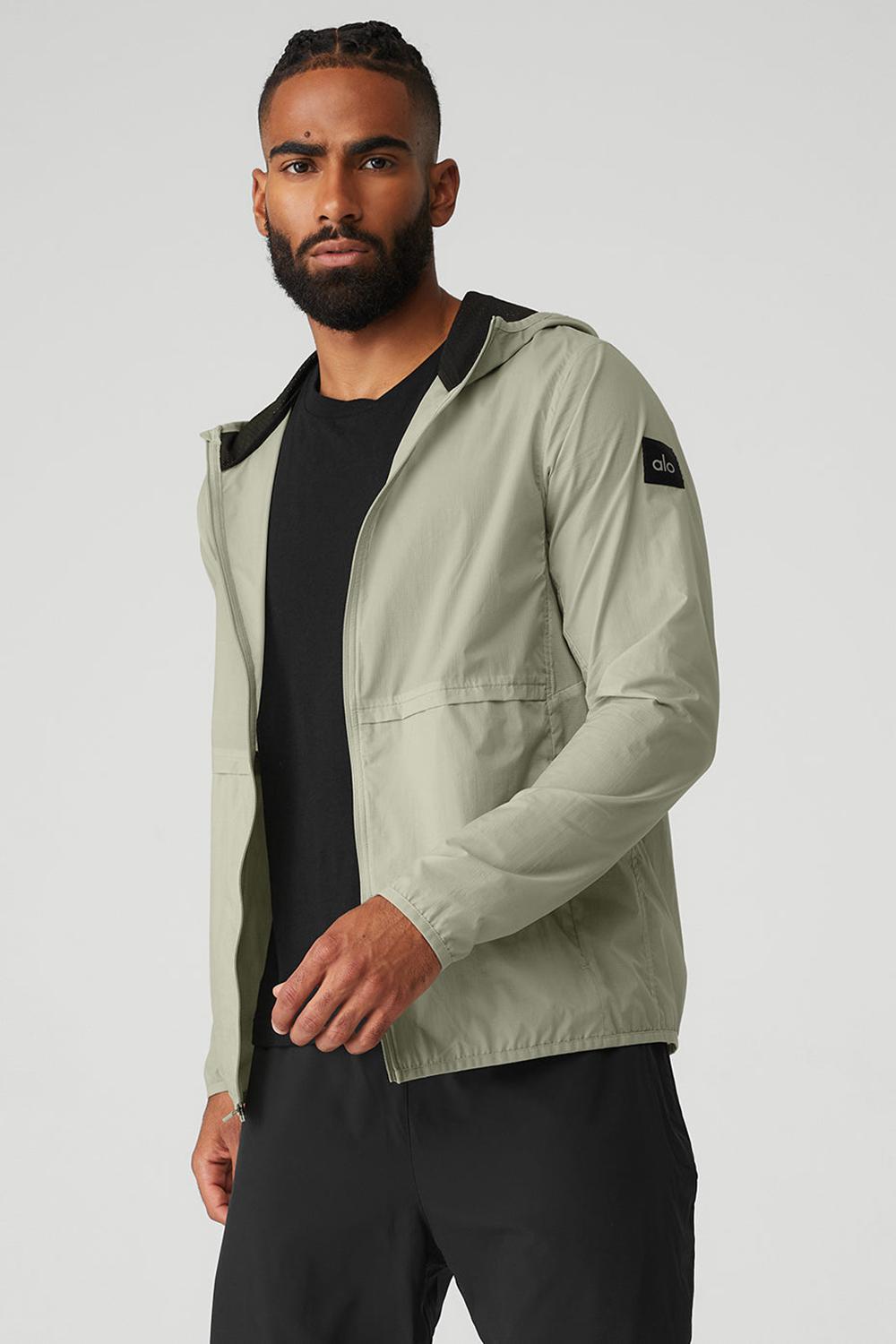 Alo Yoga Repeat Running Uomo Giacca Limestone | Italia  PFM-913762
