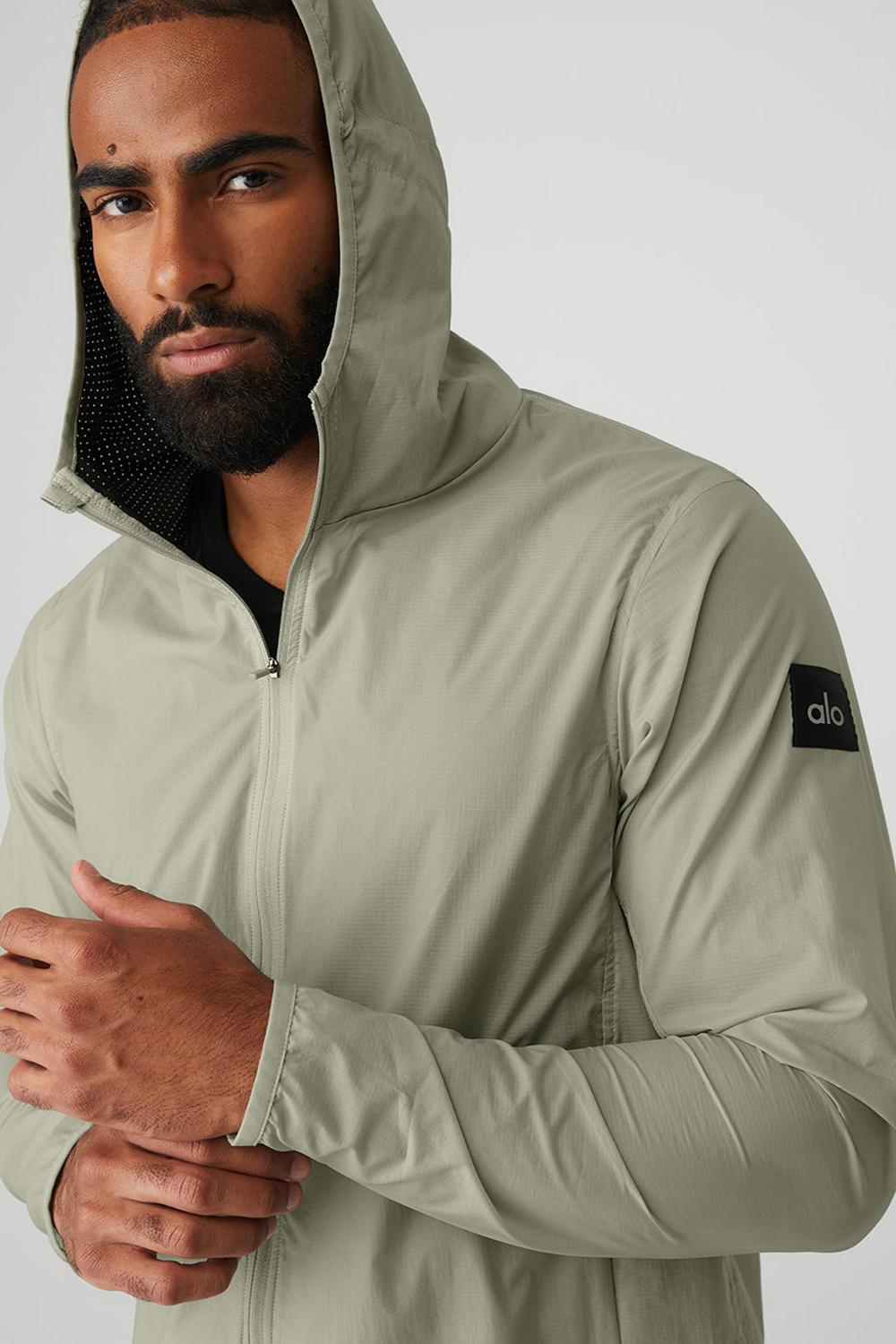 Alo Yoga Repeat Running Uomo Giacca Limestone | Italia  PFM-913762