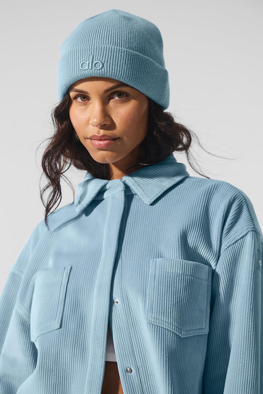 Alo Yoga Ribbed Velour Mountain Side Shacket Donna Giacca Blu | Italia  HZN-832679