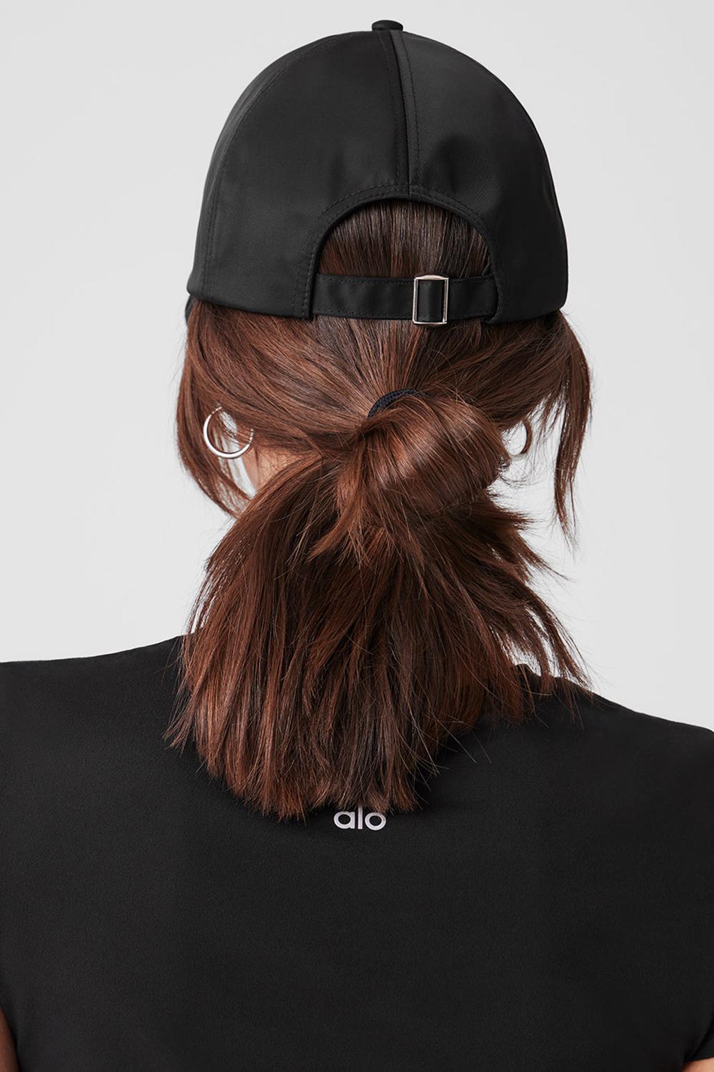 Alo Yoga Satin Off-Duty Uomo Cappellino Nere | Italia  SZM-719420