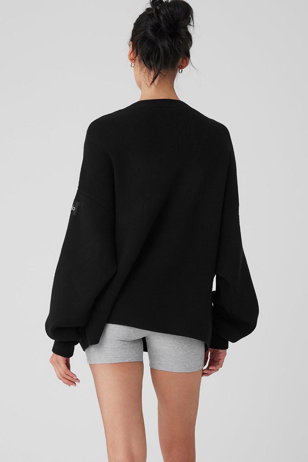 Alo Yoga Scholar Cardigan Donna Maglia Nere | Italia  HTX-813605