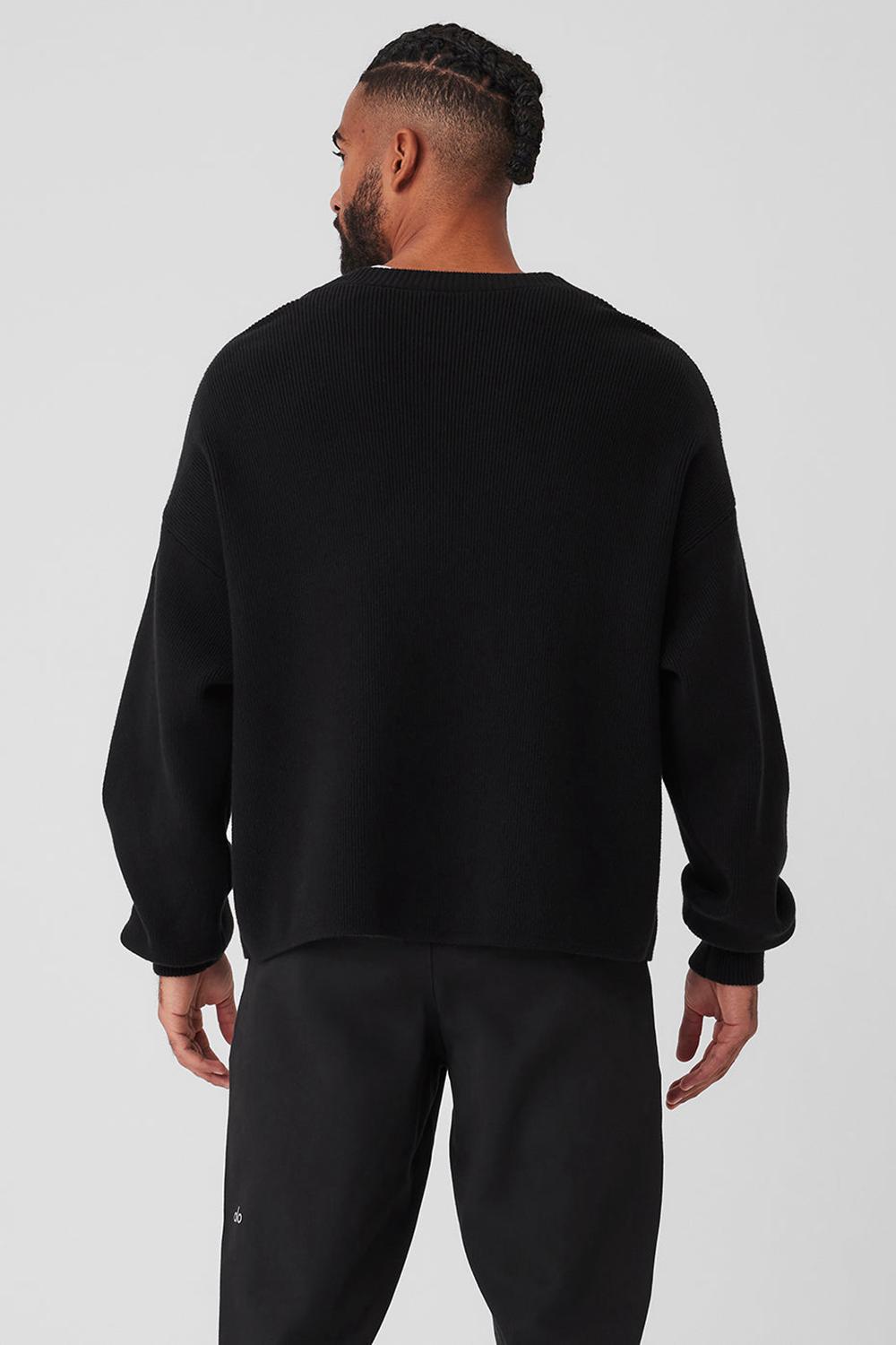 Alo Yoga Scholar Cardigan Uomo Maglia Nere | Italia  PXS-895076