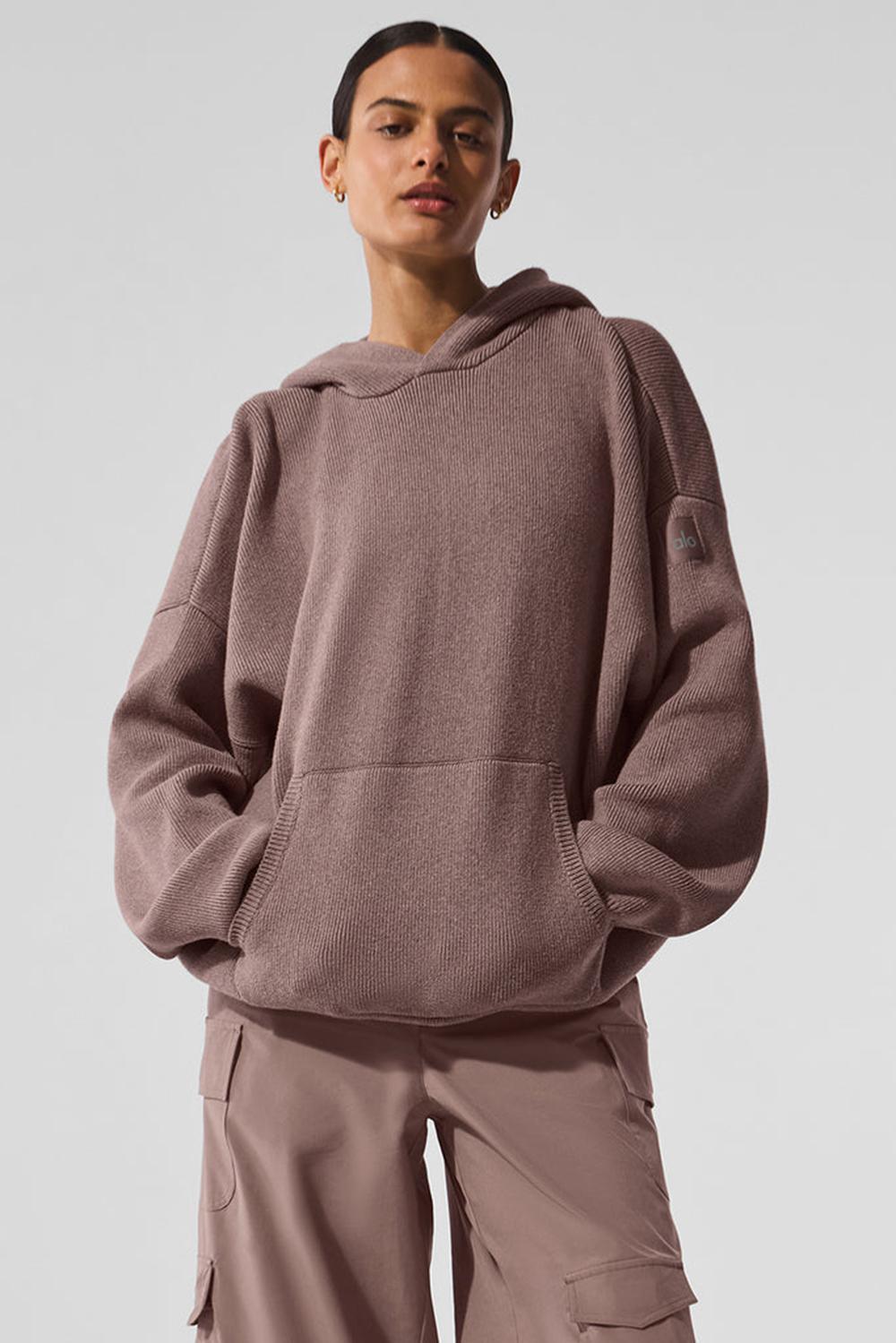 Alo Yoga Scholar Hooded Donna Maglia Mushroom Heather | Italia  UYQ-042631