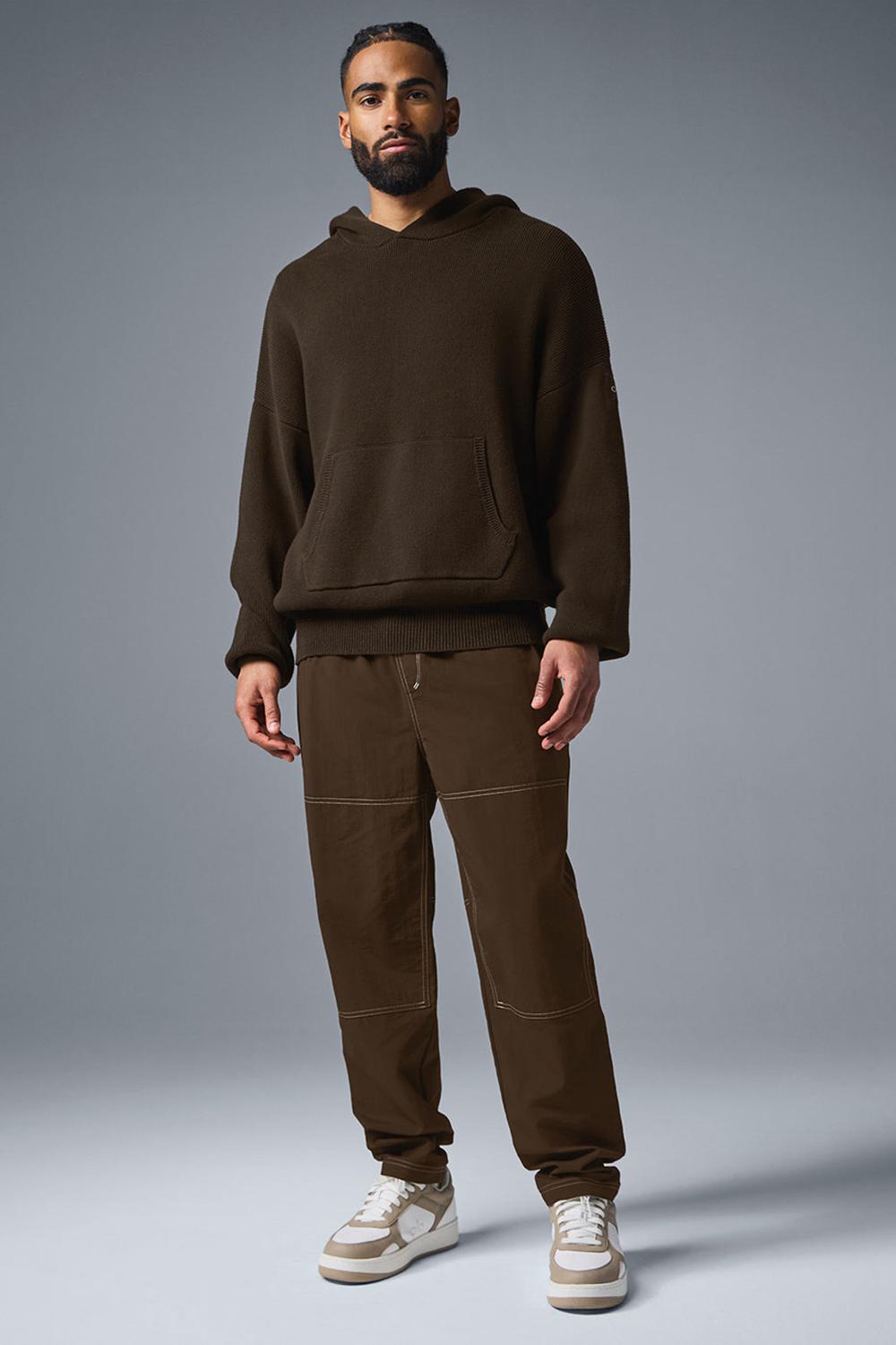 Alo Yoga Scholar Hooded Uomo Maglia Espresso | Italia  NLZ-981326