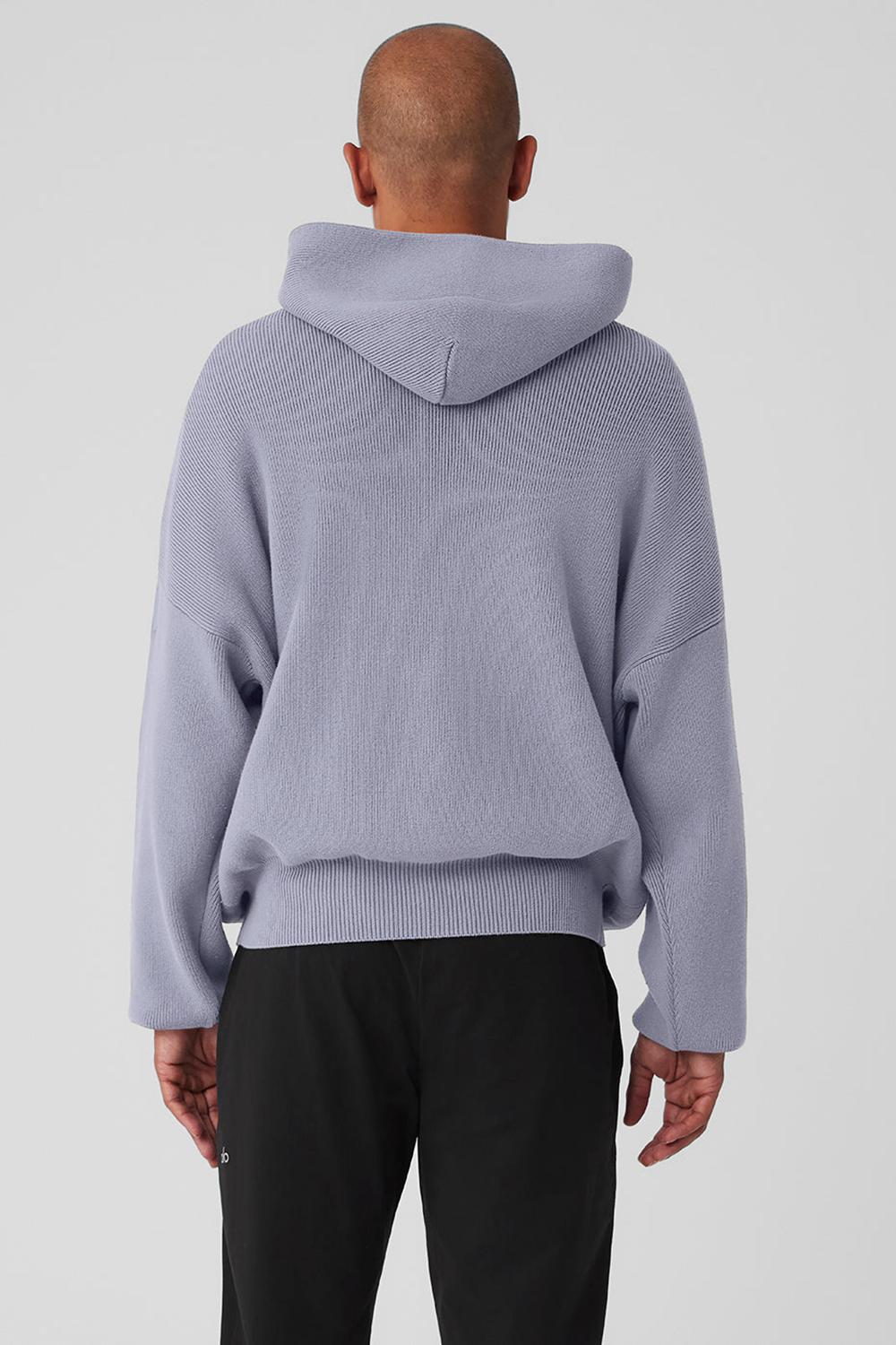 Alo Yoga Scholar Hooded Uomo Maglia Fog | Italia  FJT-065198