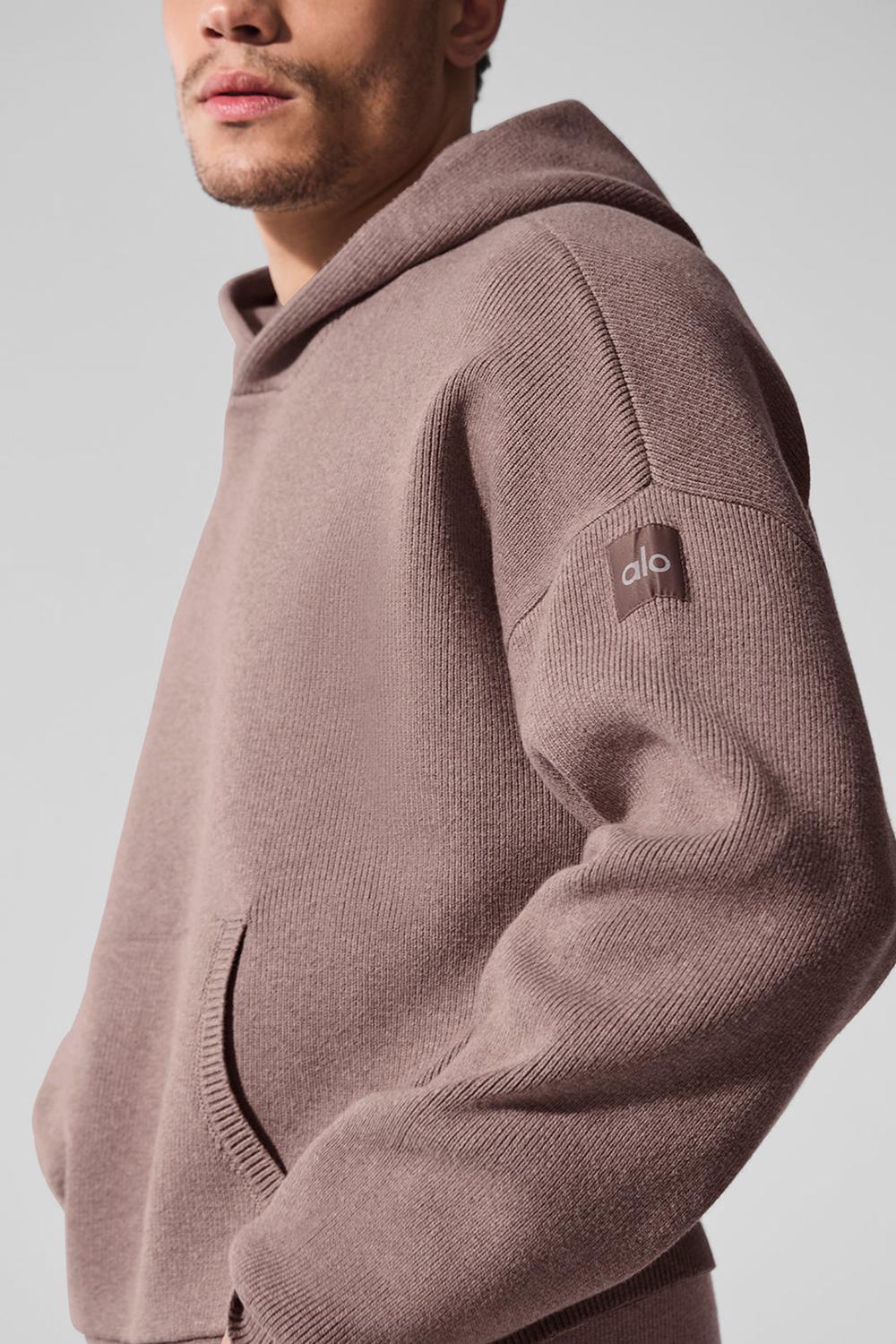 Alo Yoga Scholar Hooded Uomo Maglia Mushroom Heather | Italia  FZM-084912