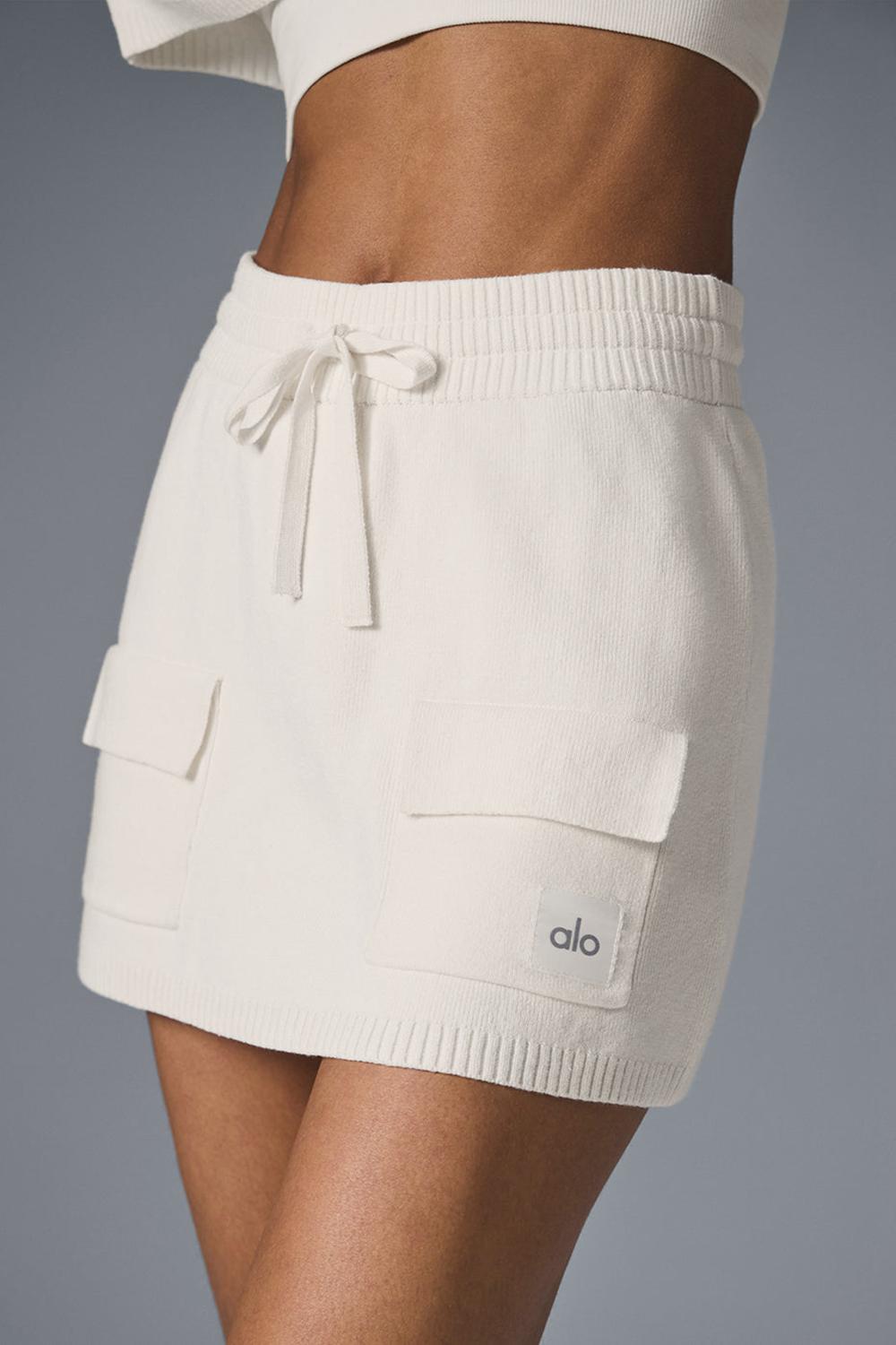 Alo Yoga Scholar Knit Cargo Donna Gonna Ivory | Italia  SOX-862415