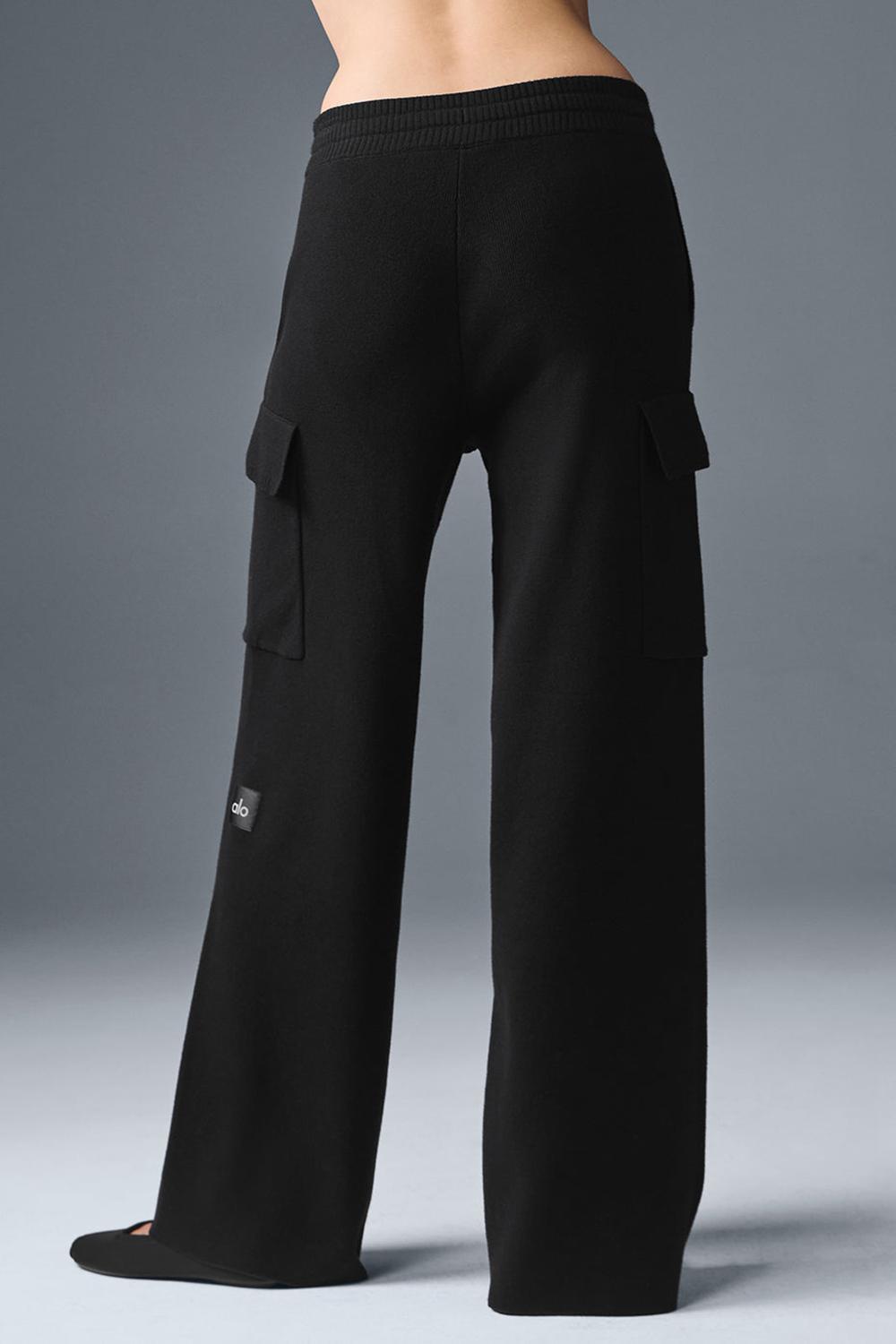 Alo Yoga Scholar Knit High-Waist Cargo Donna Pant Nere | Italia  WCM-347251