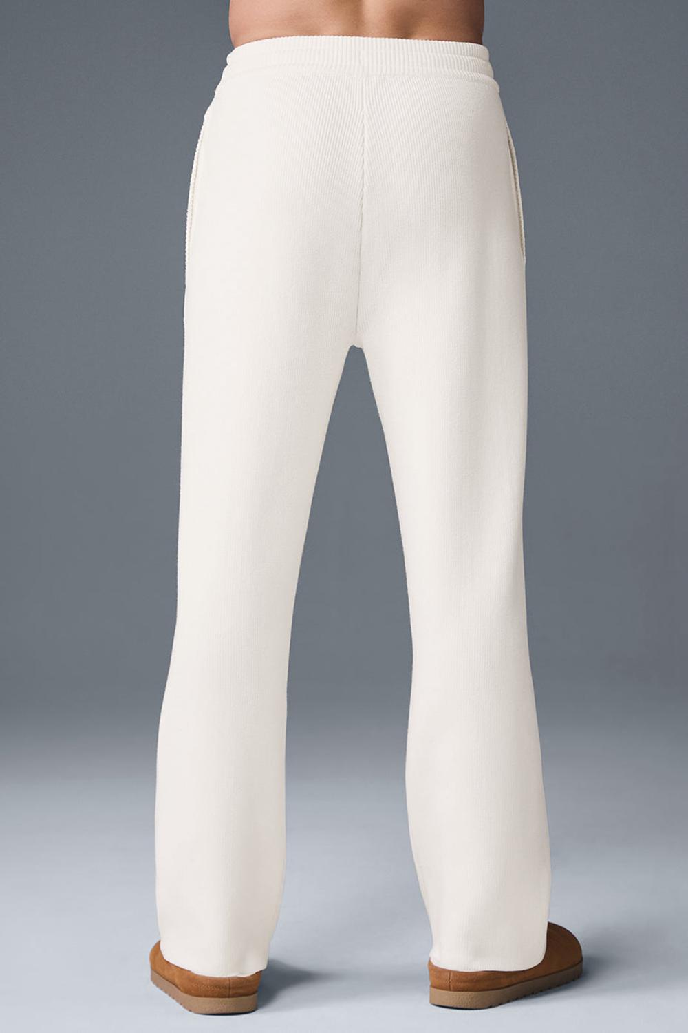 Alo Yoga Scholar Straight Leg Uomo Sweatpant Ivory | Italia  YHM-591372