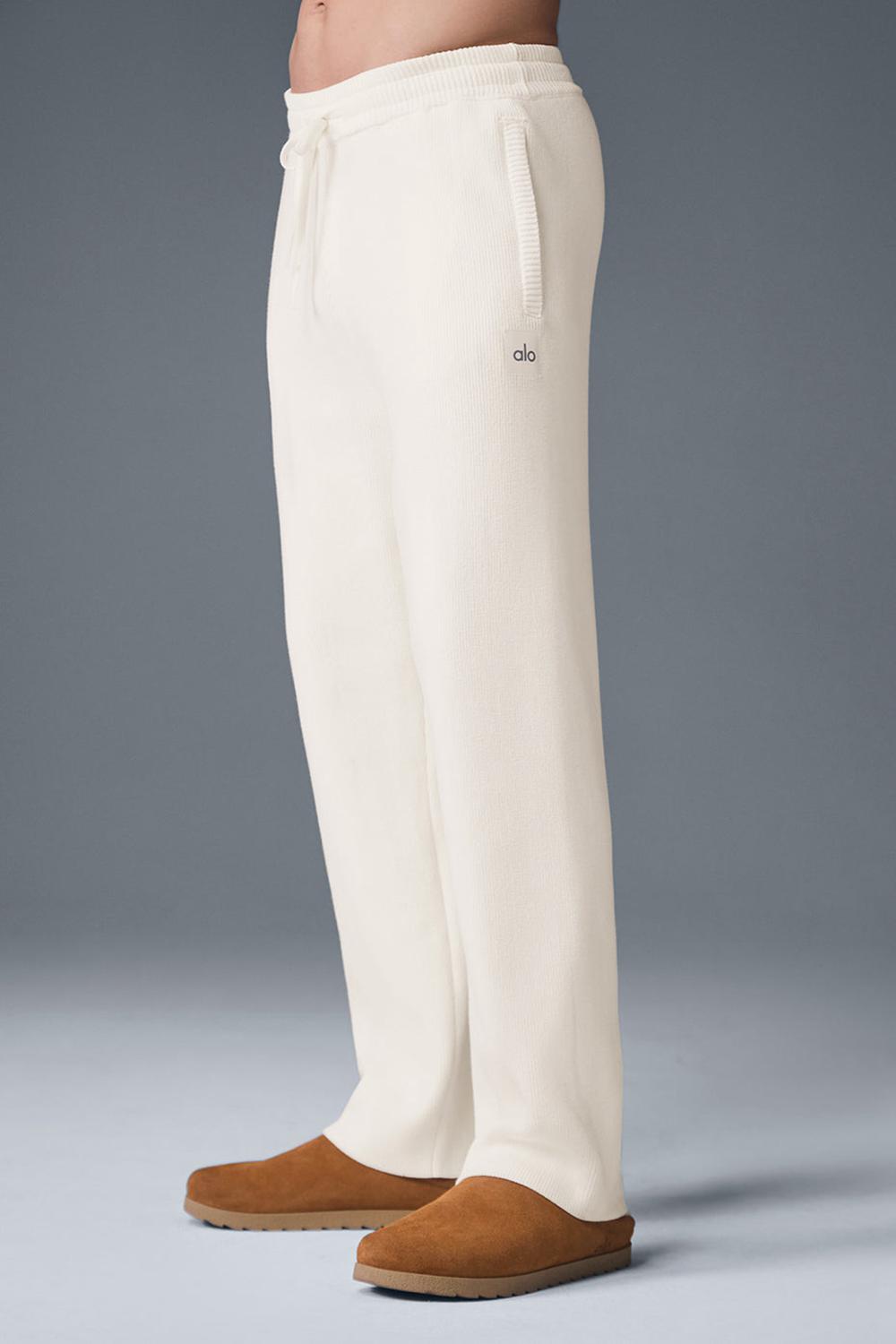 Alo Yoga Scholar Straight Leg Uomo Sweatpant Ivory | Italia  YHM-591372