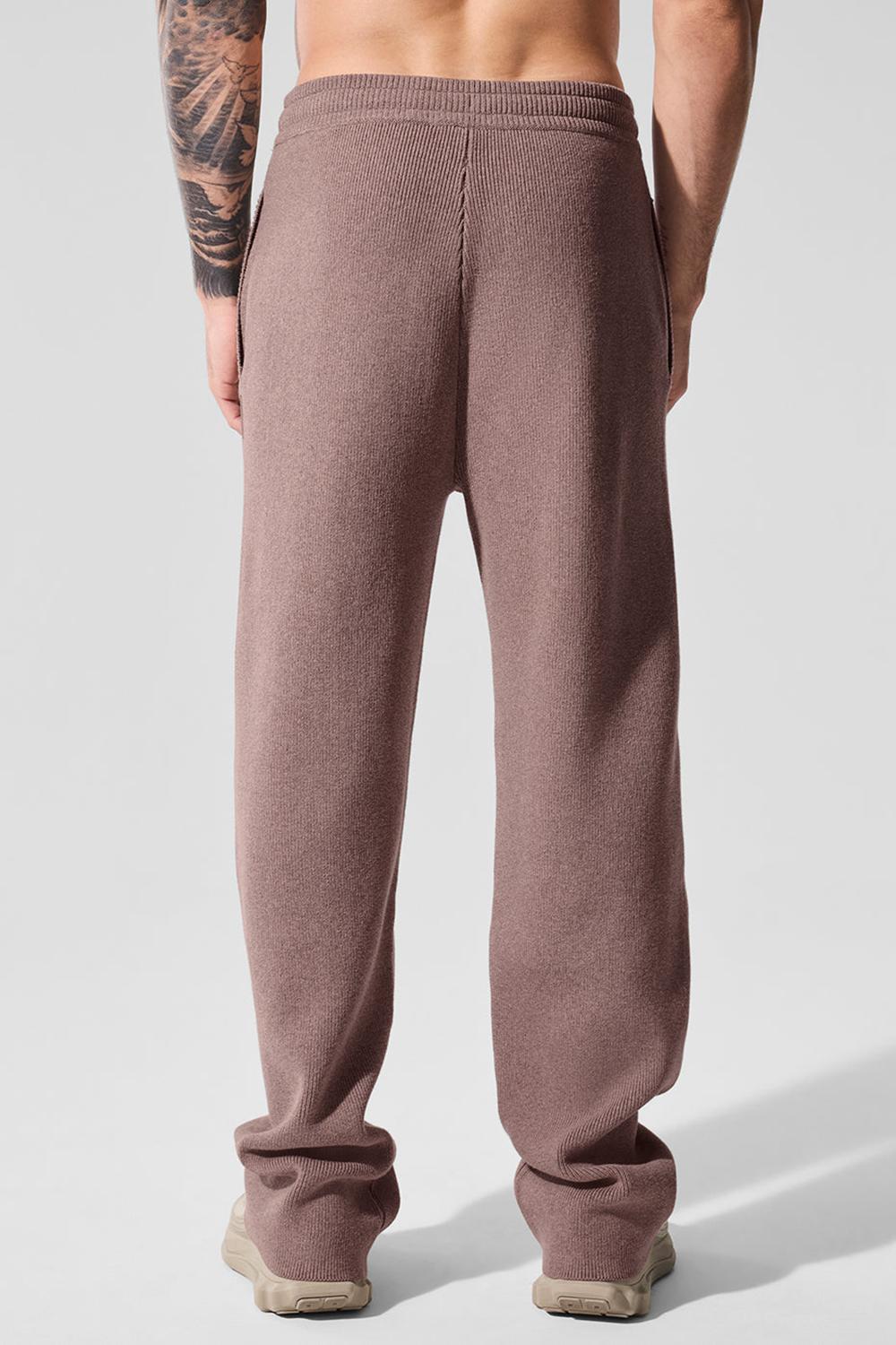 Alo Yoga Scholar Straight Leg Uomo Sweatpant Mushroom Heather | Italia  CMX-467312