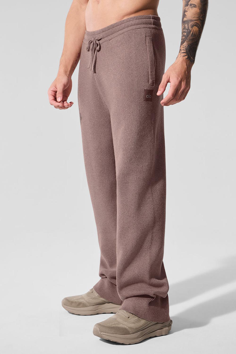 Alo Yoga Scholar Straight Leg Uomo Sweatpant Mushroom Heather | Italia  CMX-467312