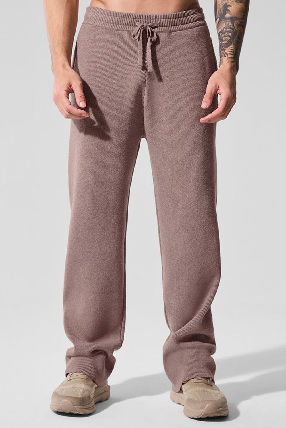 Alo Yoga Scholar Straight Leg Uomo Sweatpant Mushroom Heather | Italia  CMX-467312