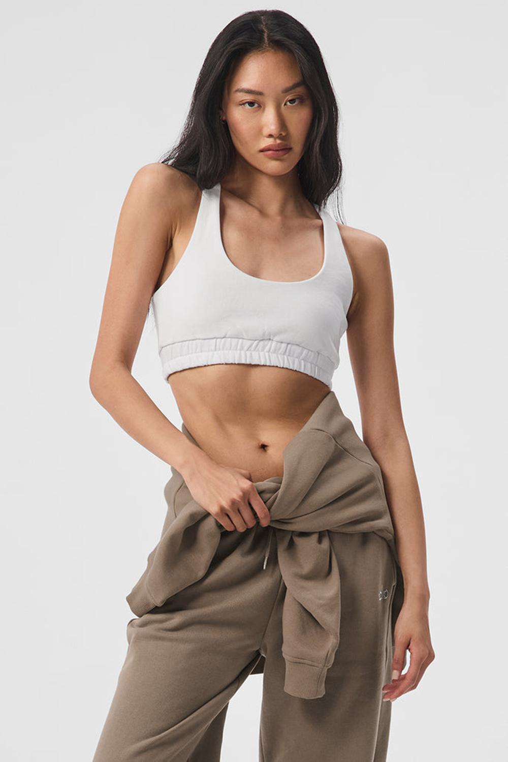 Alo Yoga Scoop Neck Donna Felpa Bianche | Italia  ICZ-462079