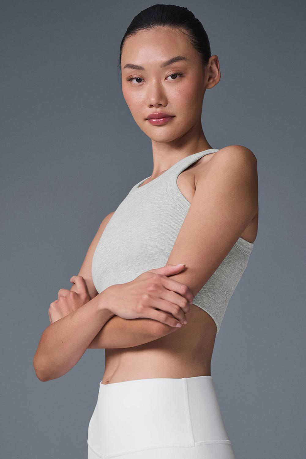 Alo Yoga Seamless Delight High Neck Donna Reggiseno Grigie | Italia  JEL-120835