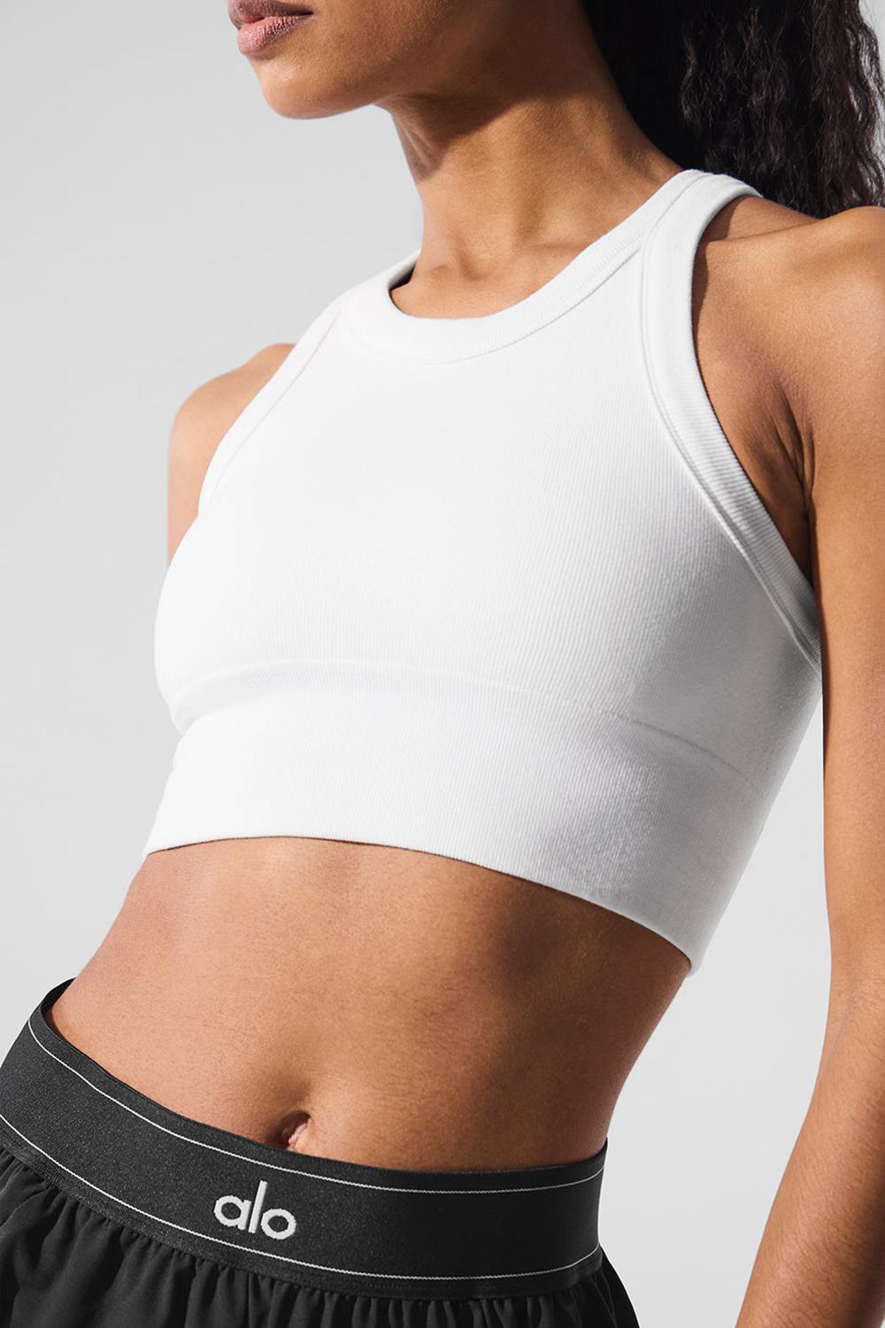 Alo Yoga Seamless Delight High Neck Donna Reggiseno Bianche | Italia  BXU-914587