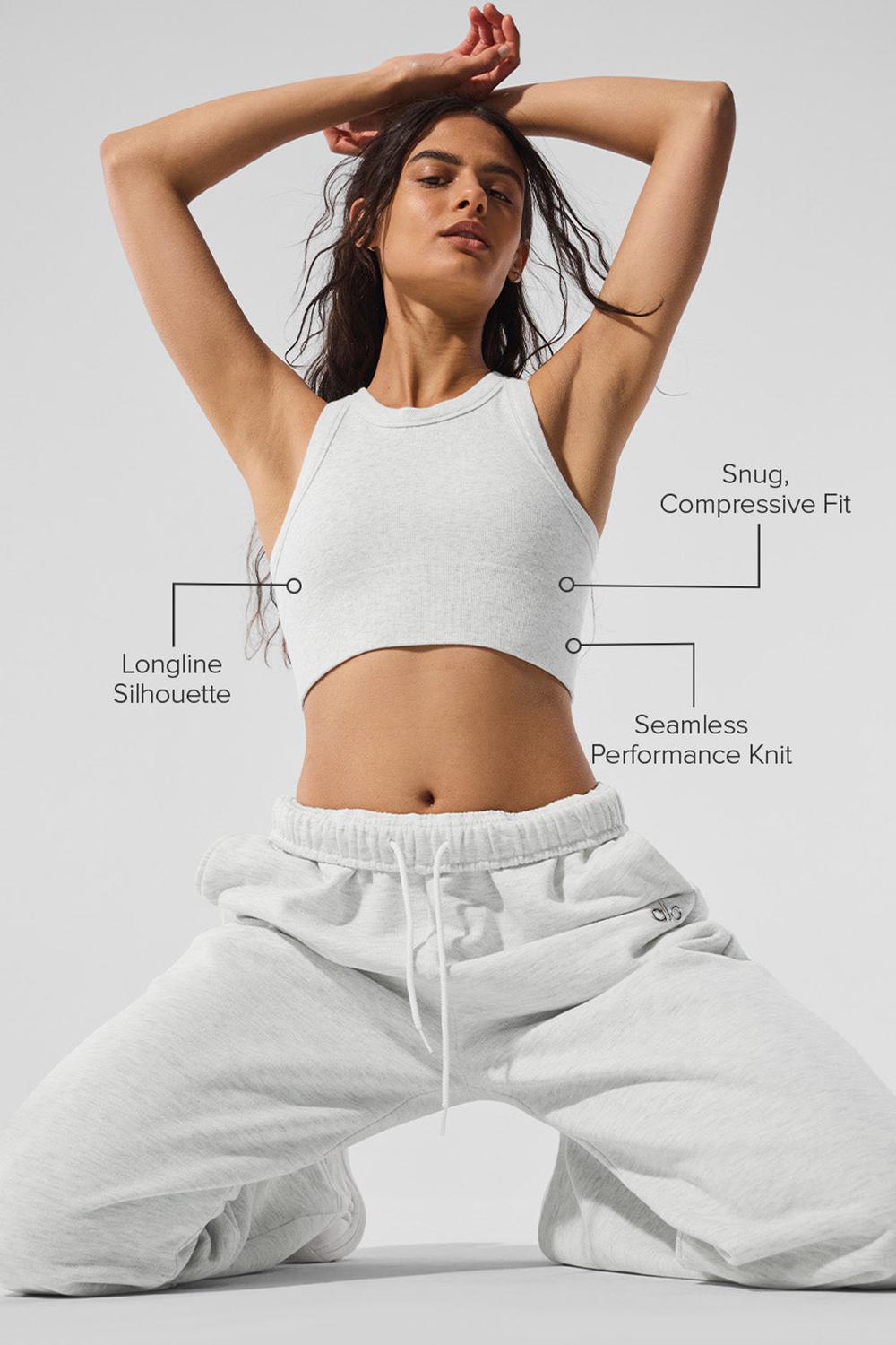 Alo Yoga Seamless Delight High Neck Donna Reggiseno Bianche | Italia  XSH-014793