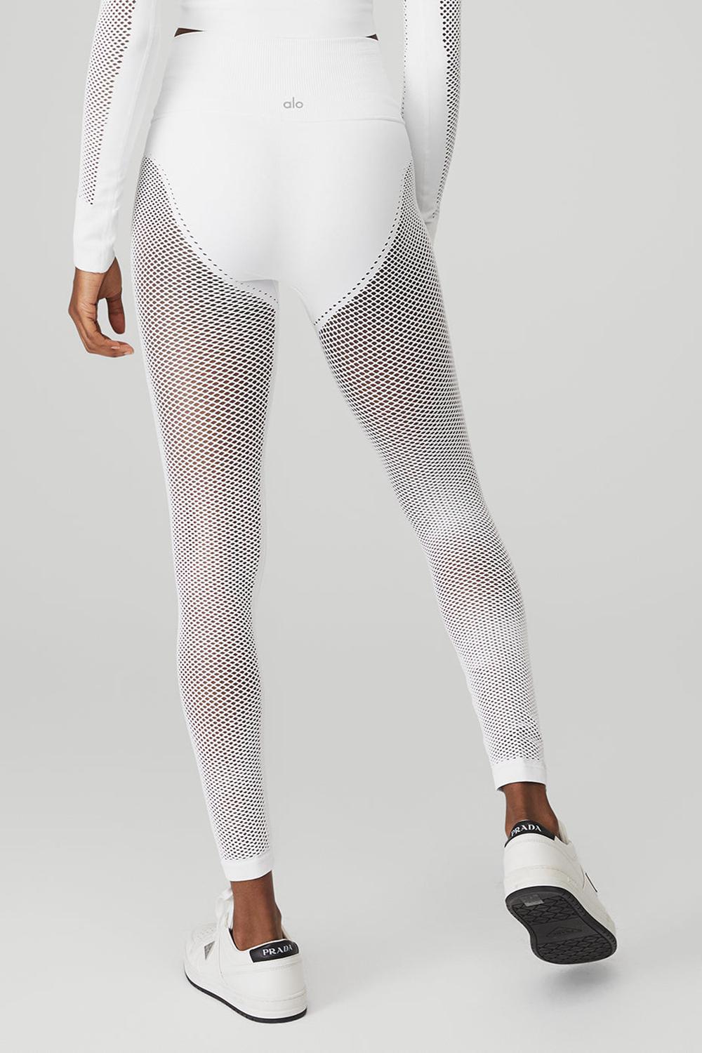 Alo Yoga Seamless High-Waist 7/8 Limitless Open Air Donna Legging Bianche | Italia  DLE-012753
