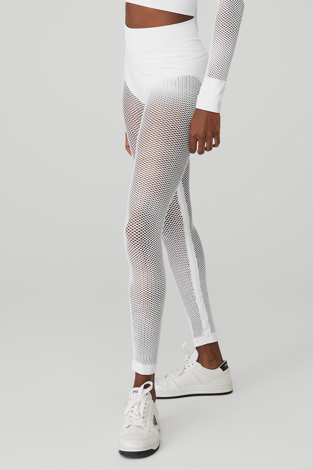 Alo Yoga Seamless High-Waist 7/8 Limitless Open Air Donna Legging Bianche | Italia  DLE-012753