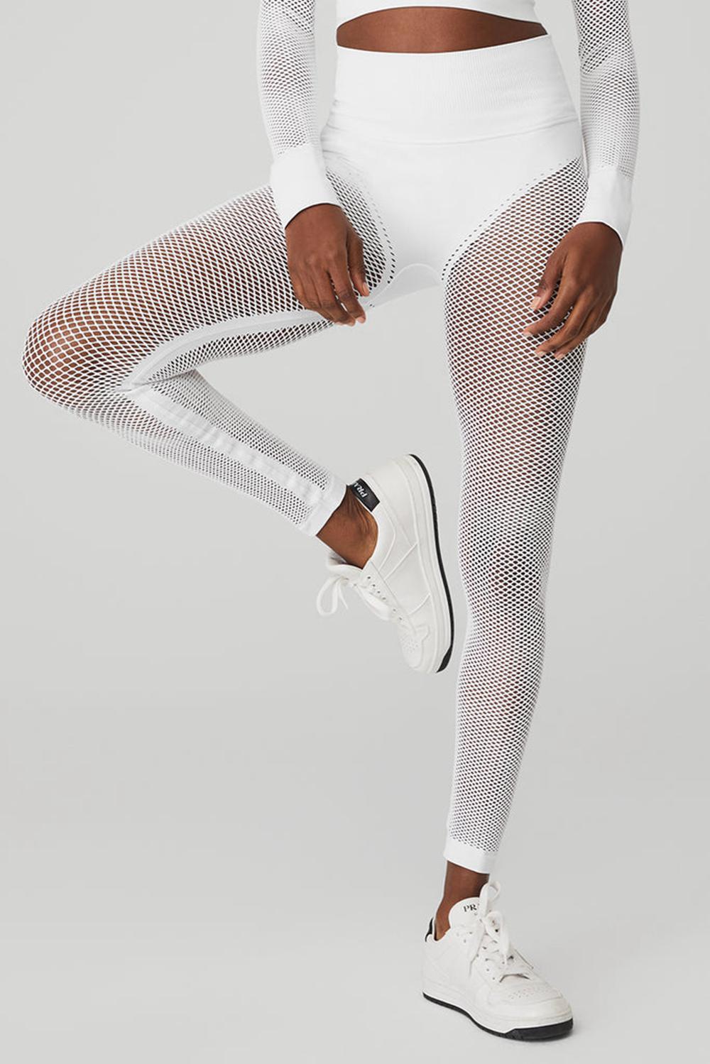 Alo Yoga Seamless High-Waist 7/8 Limitless Open Air Donna Legging Bianche | Italia  DLE-012753