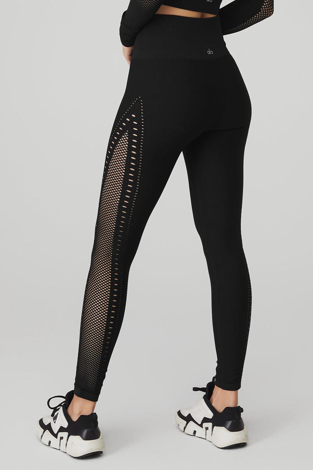Alo Yoga Seamless High-Waist 7/8 Open Air Donna Legging Nere | Italia  TLH-694150