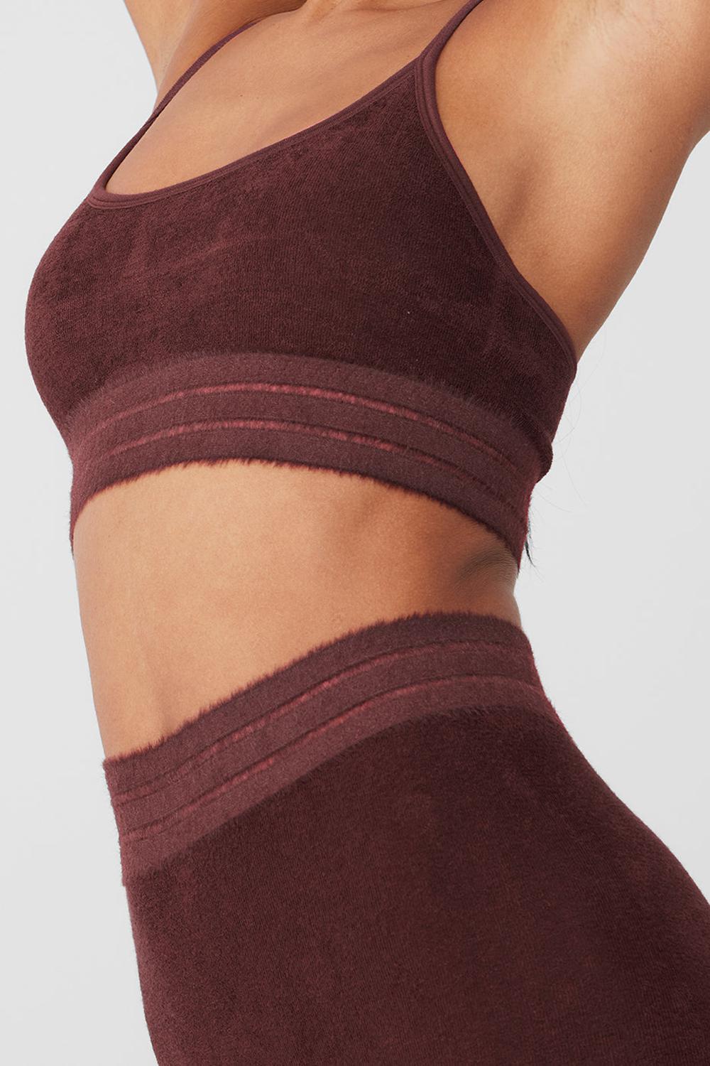 Alo Yoga Seamless Luxe Terry Cuddle Donna Reggiseno Cherry Cola | Italia  RMX-467931