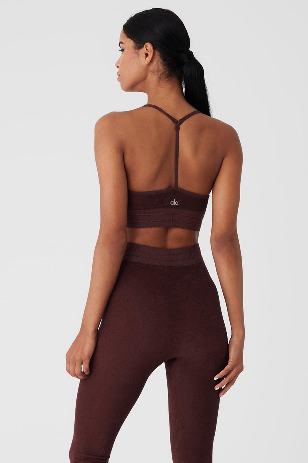 Alo Yoga Seamless Luxe Terry Cuddle Donna Reggiseno Cherry Cola | Italia  RMX-467931