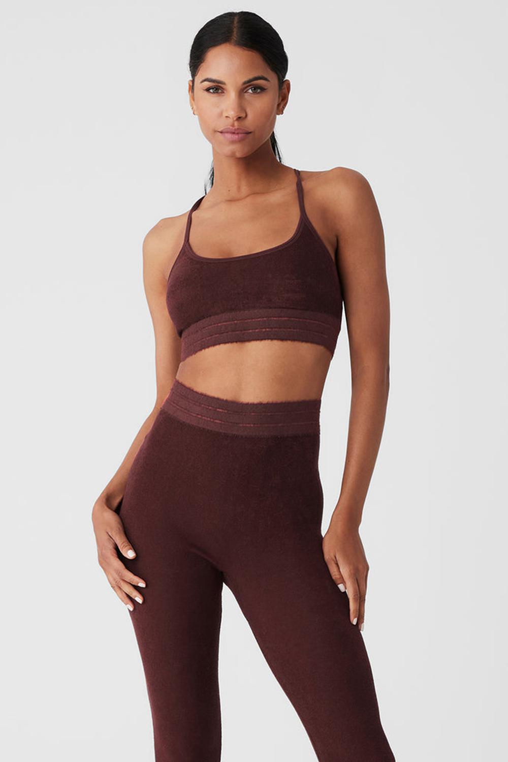 Alo Yoga Seamless Luxe Terry Cuddle Donna Reggiseno Cherry Cola | Italia  RMX-467931