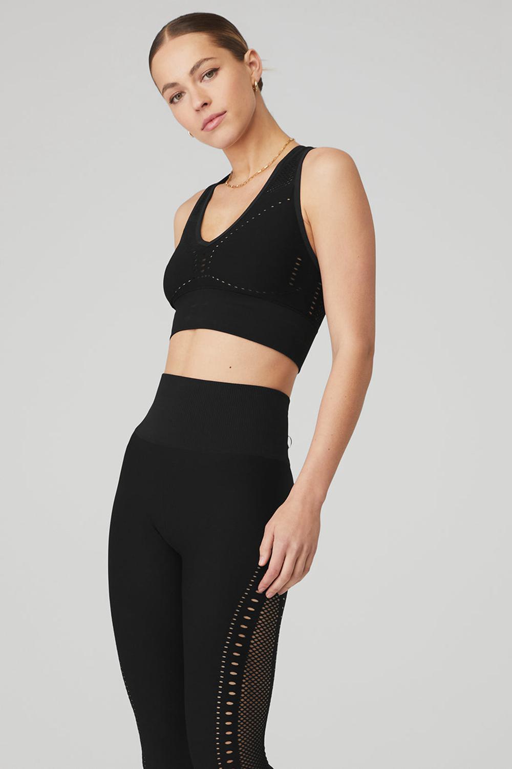 Alo Yoga Seamless Open Air Donna Reggiseno Nere | Italia  ENY-271560
