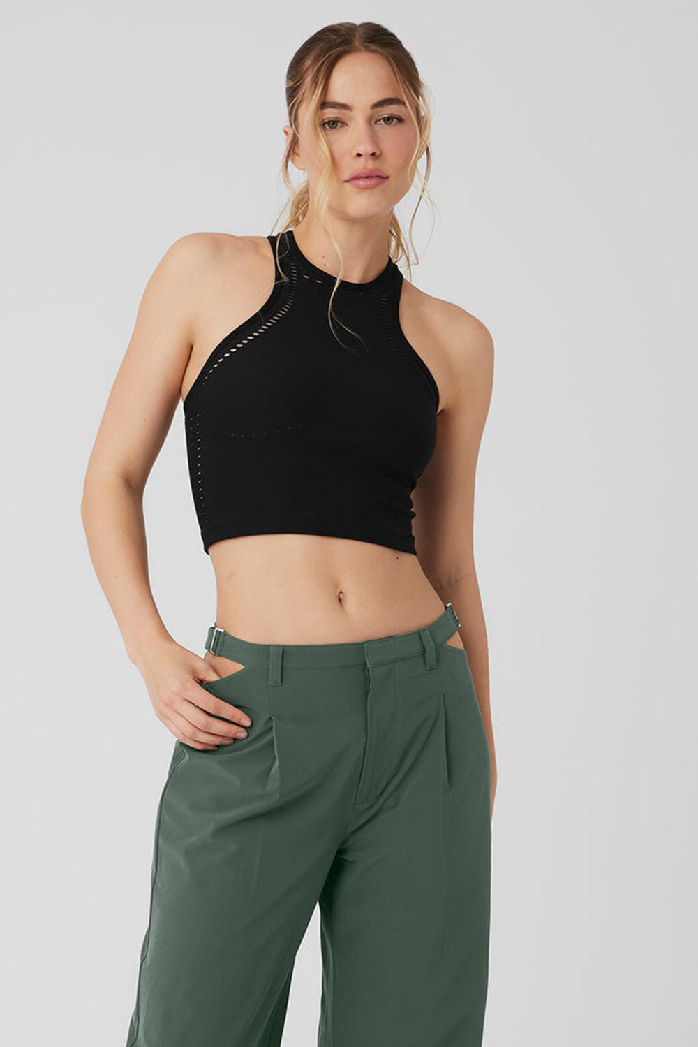 Alo Yoga Seamless Open Air Racerback Donna Tank Nere | Italia  XHQ-706394