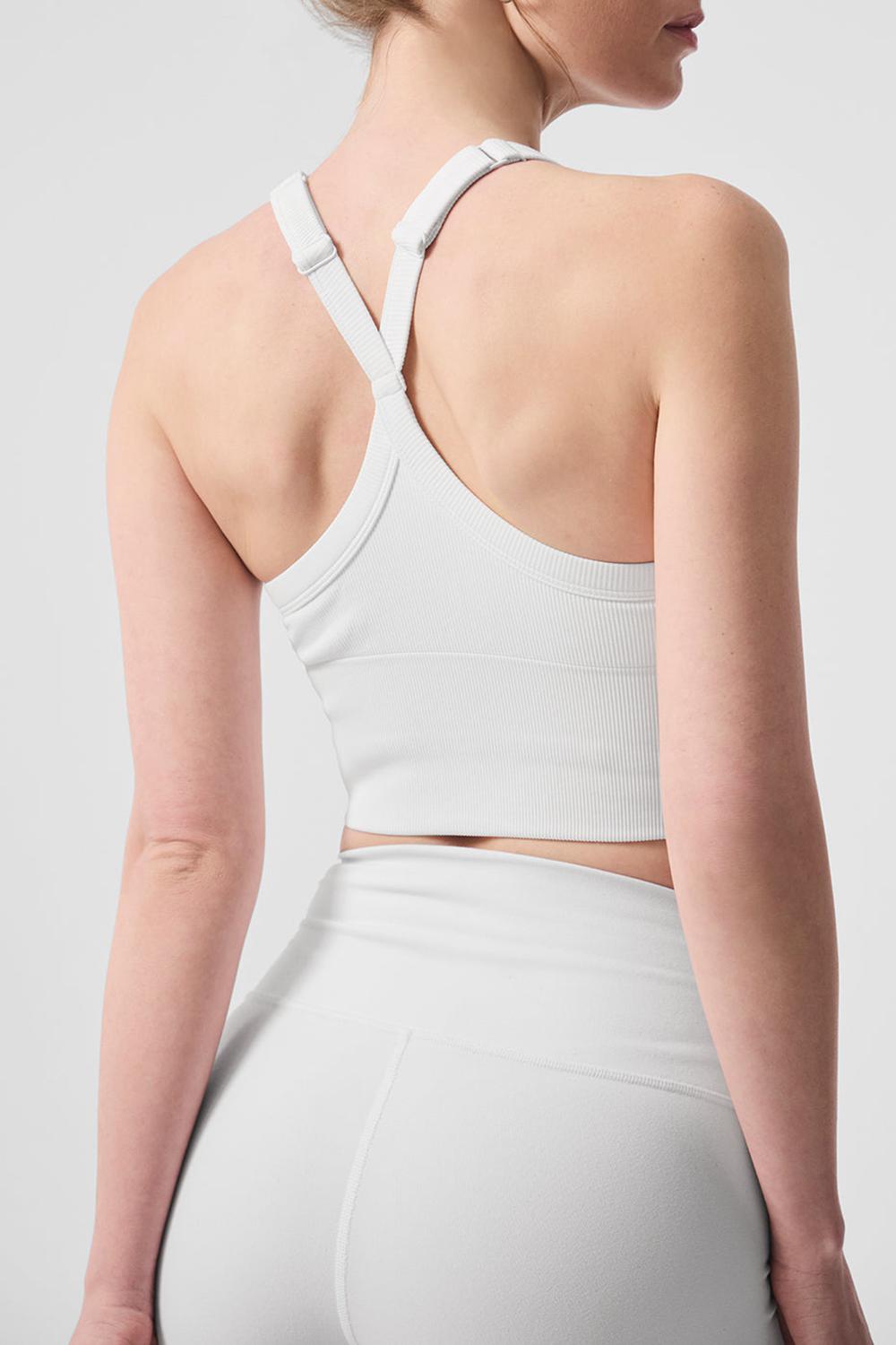 Alo Yoga Seamless Ribbed Favorite Donna Bra Tank Bianche | Italia  PZU-623540