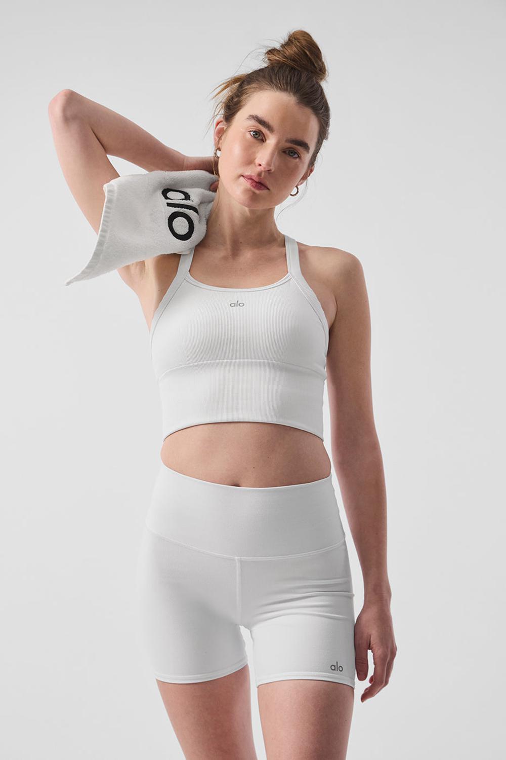 Alo Yoga Seamless Ribbed Favorite Donna Bra Tank Bianche | Italia  PZU-623540