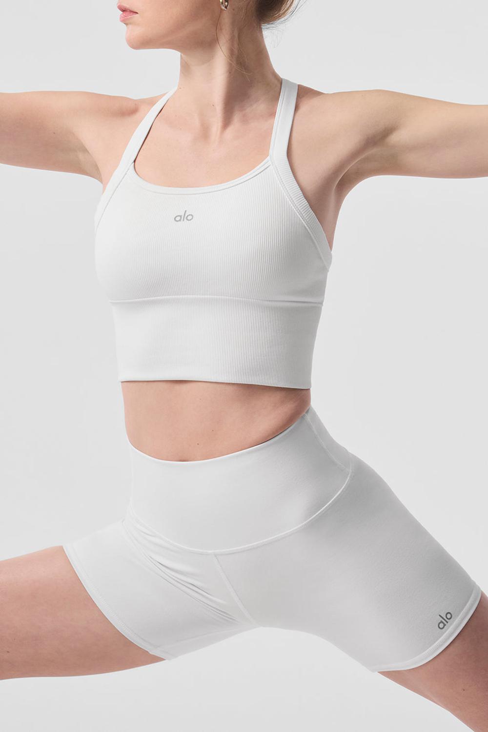 Alo Yoga Seamless Ribbed Favorite Donna Bra Tank Bianche | Italia  PZU-623540